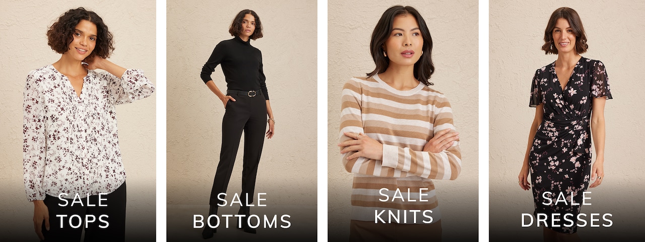 Sale Dresses. Sale Tops. Sale Bottoms. Sale Jackets.