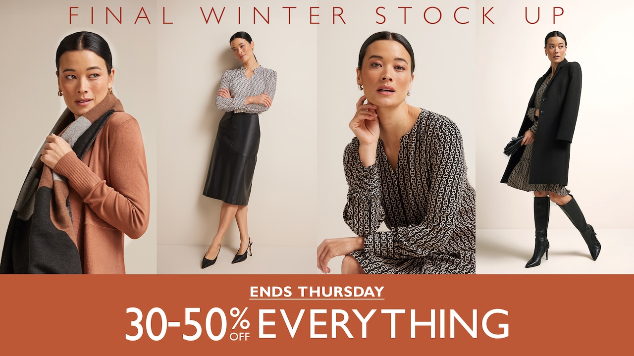 Final Winter Stock Up. Ends Thursday 30-50% Off Everything.