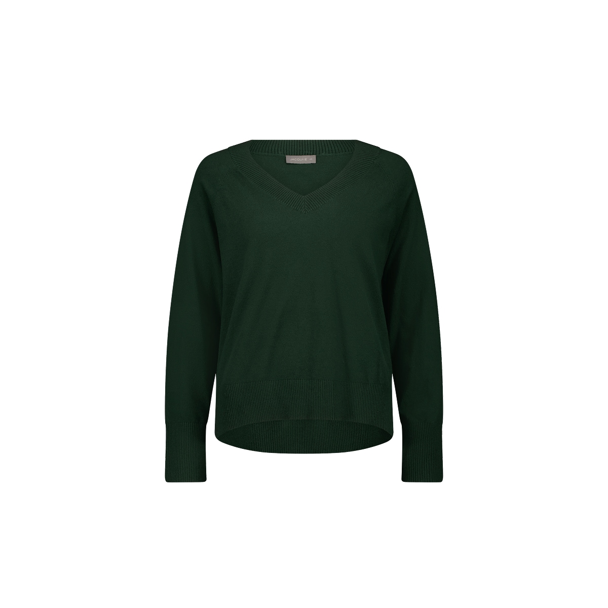 Long Sleeves Riley V Rib Neck Jumper