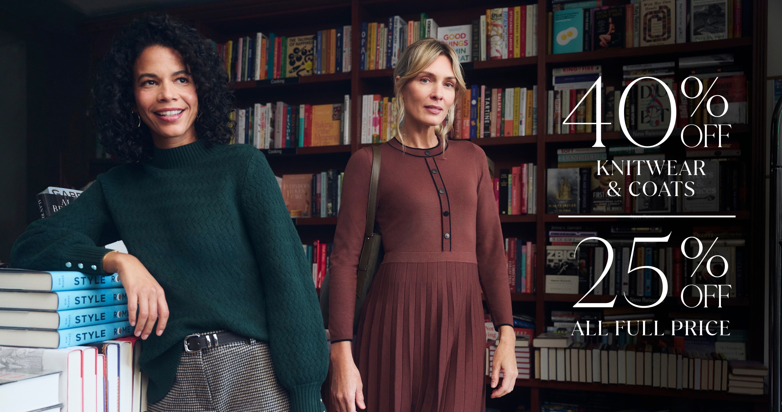 40% Off Knitwear & Coats | 25% Off All Full Price