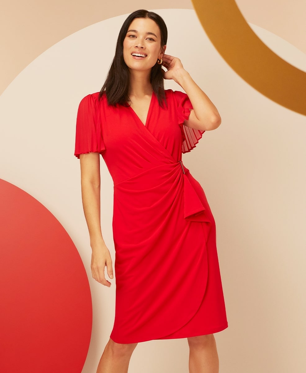 Red Wrap Dress