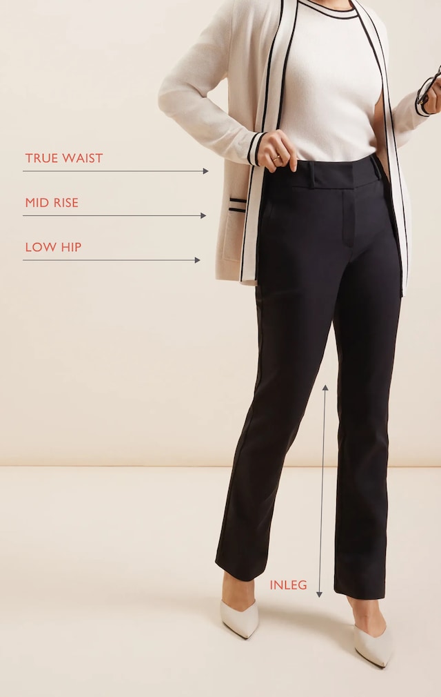 Tue Waist. Mid Rise. Low Hip