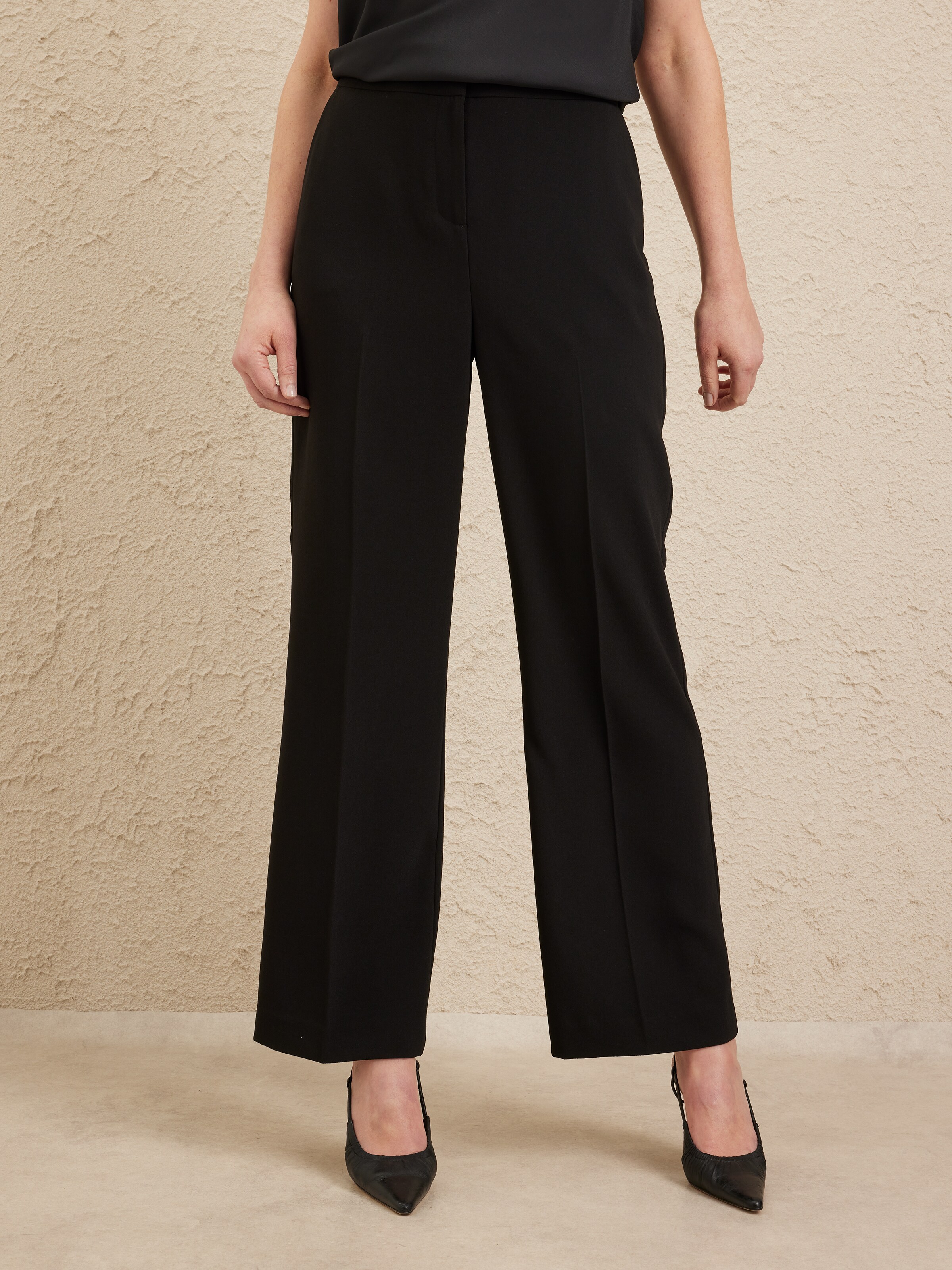 Elegant Crepe Wide Leg Pant