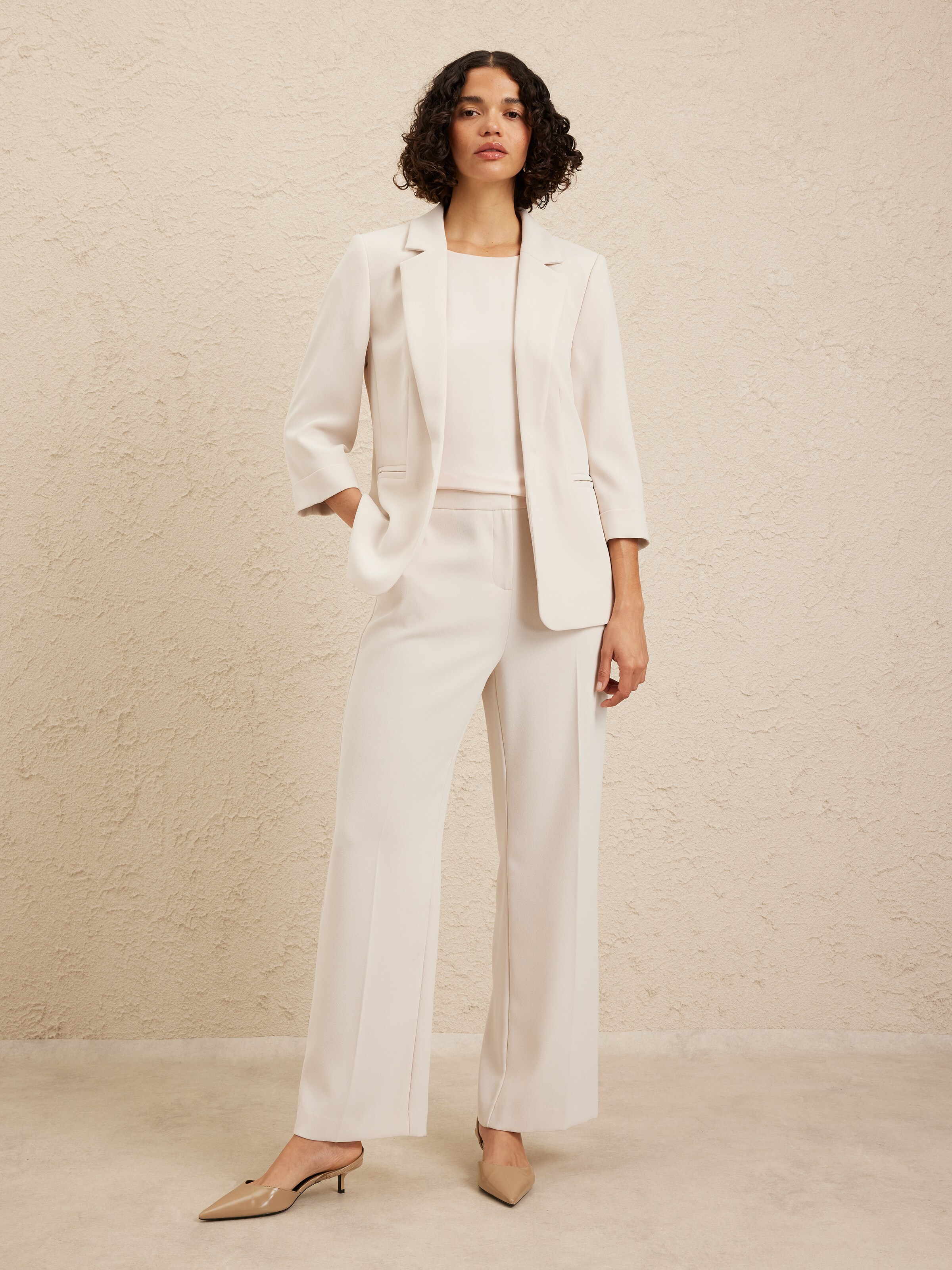 Elegant Crepe Wide Leg Pant