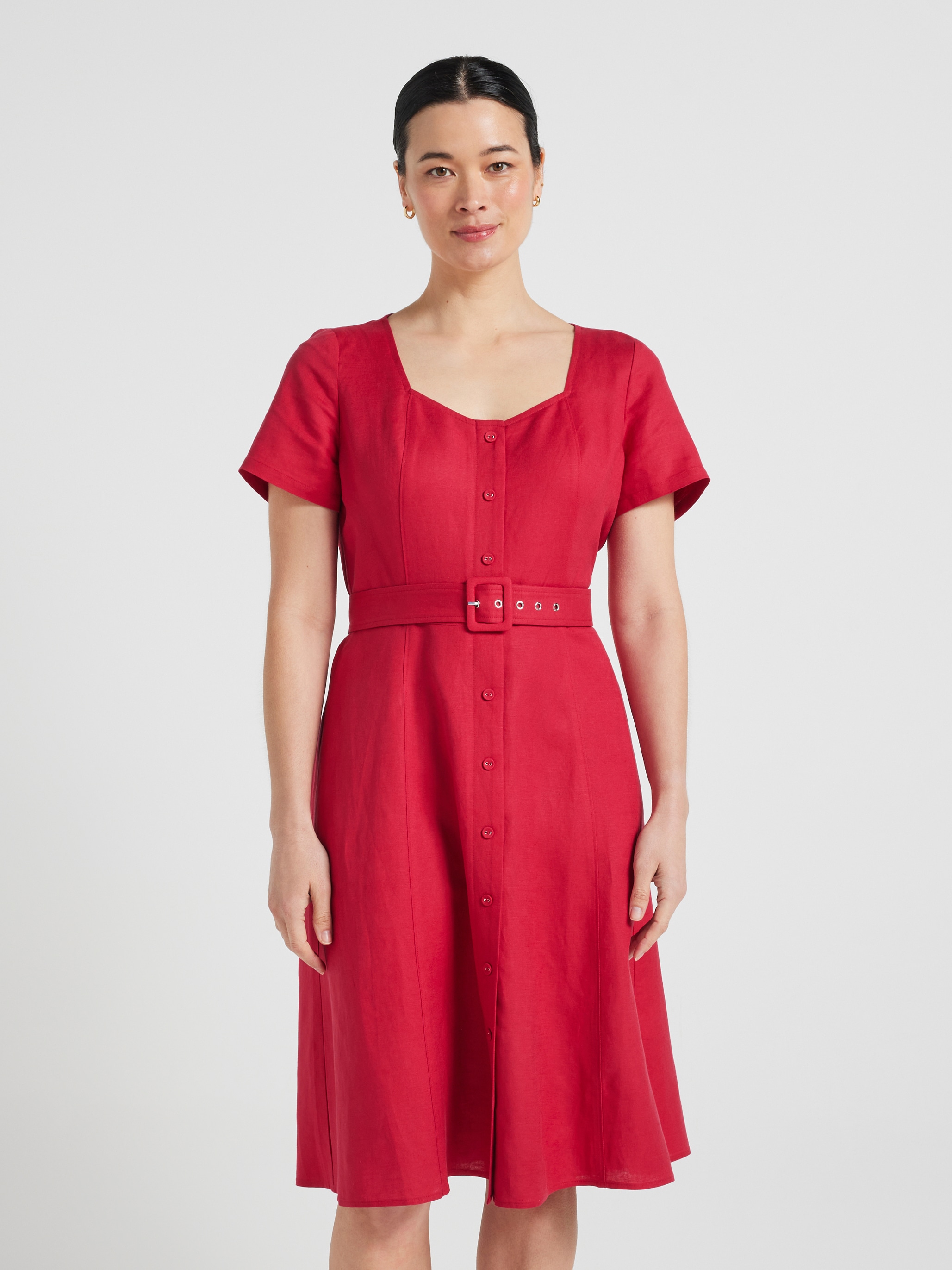 Cap Liv Linen Midi Dress