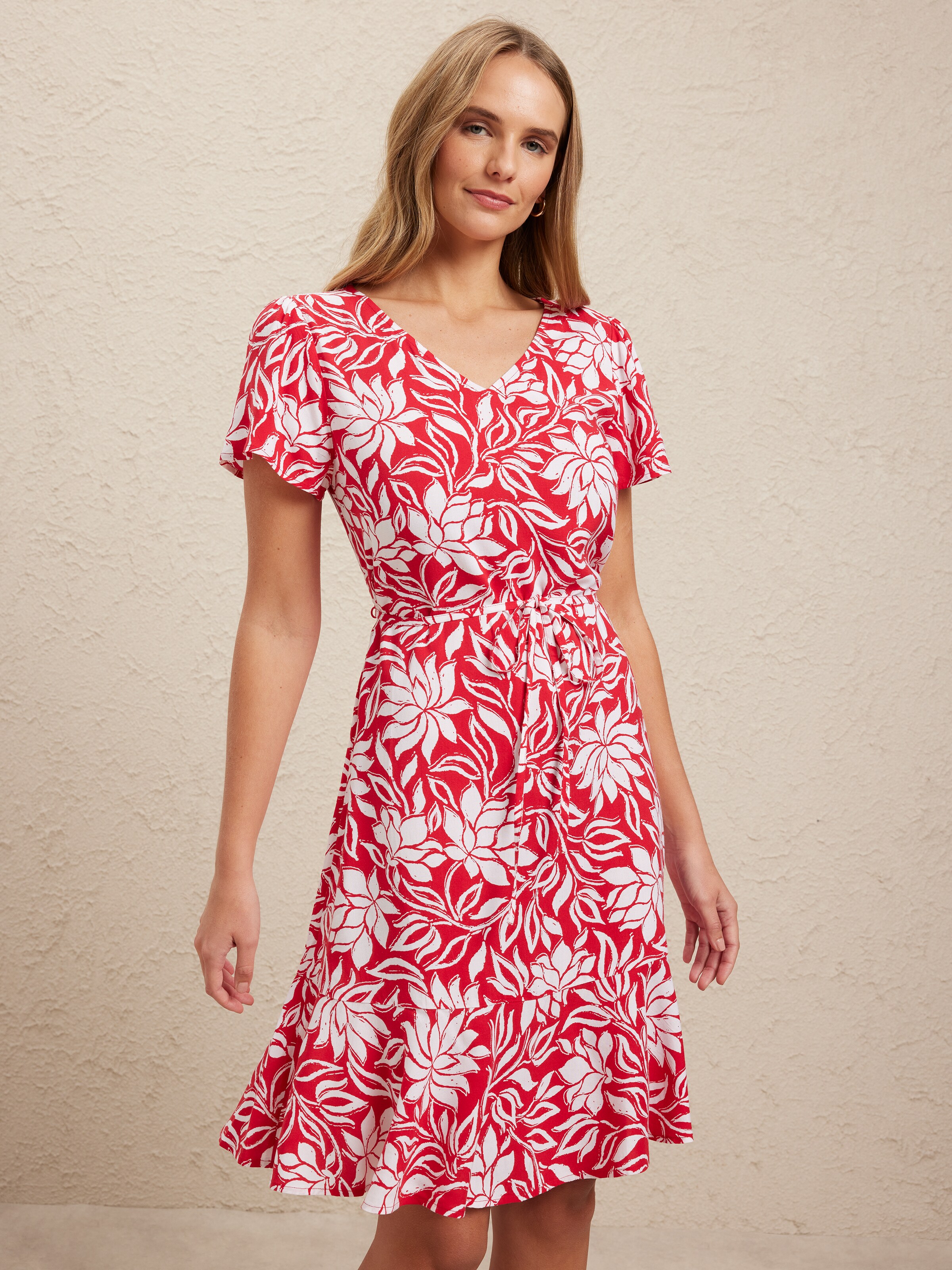 Ellen Frill Hem Dress