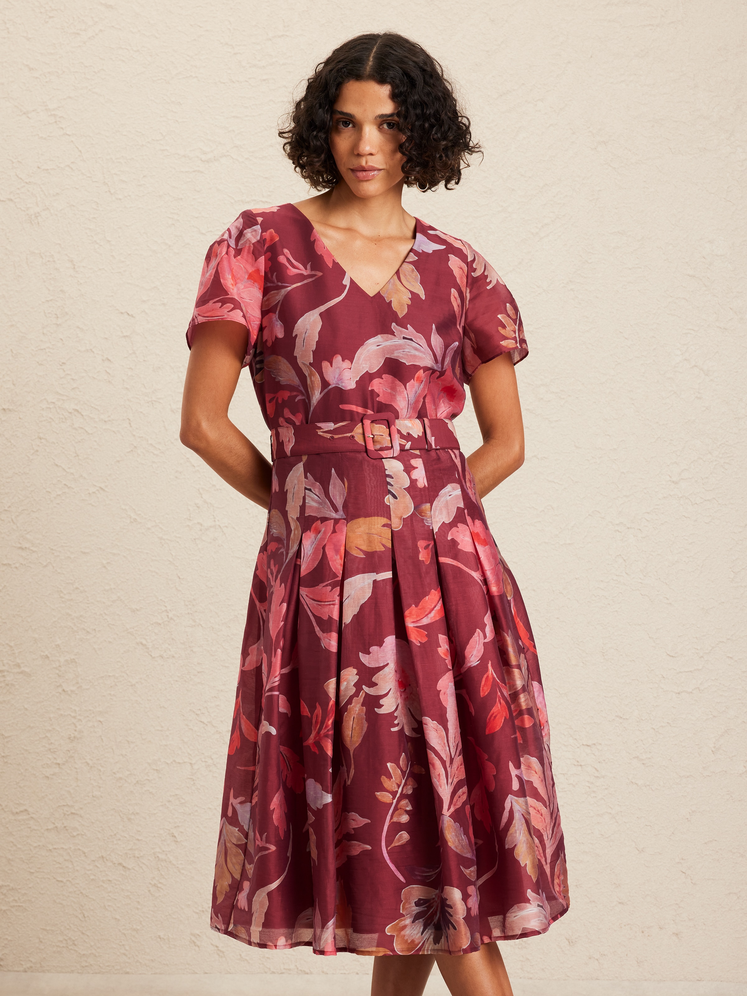 Naomi Flutter Sleeve Lyocell Dress