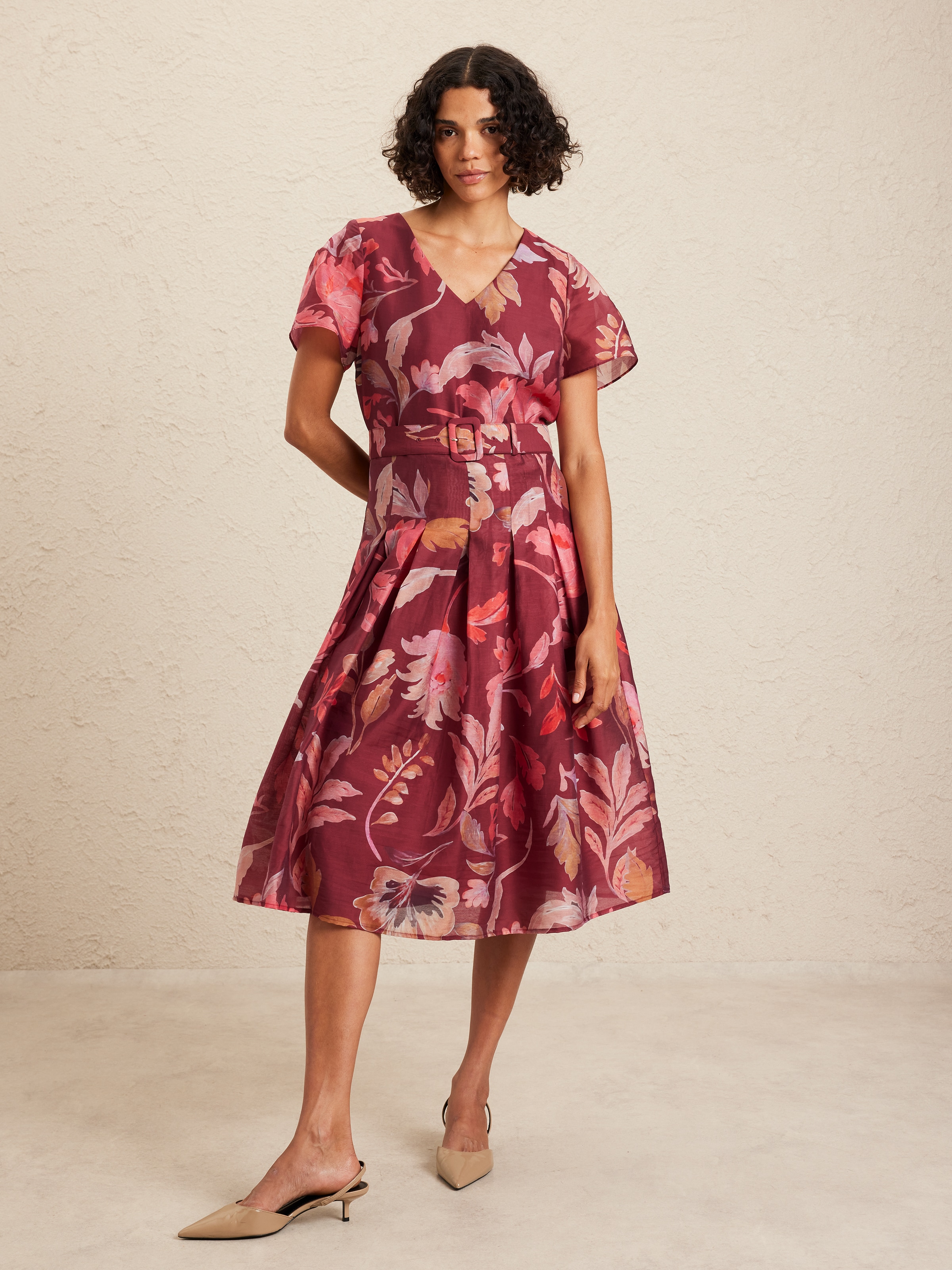 Naomi Flutter Sleeve Lyocell Dress