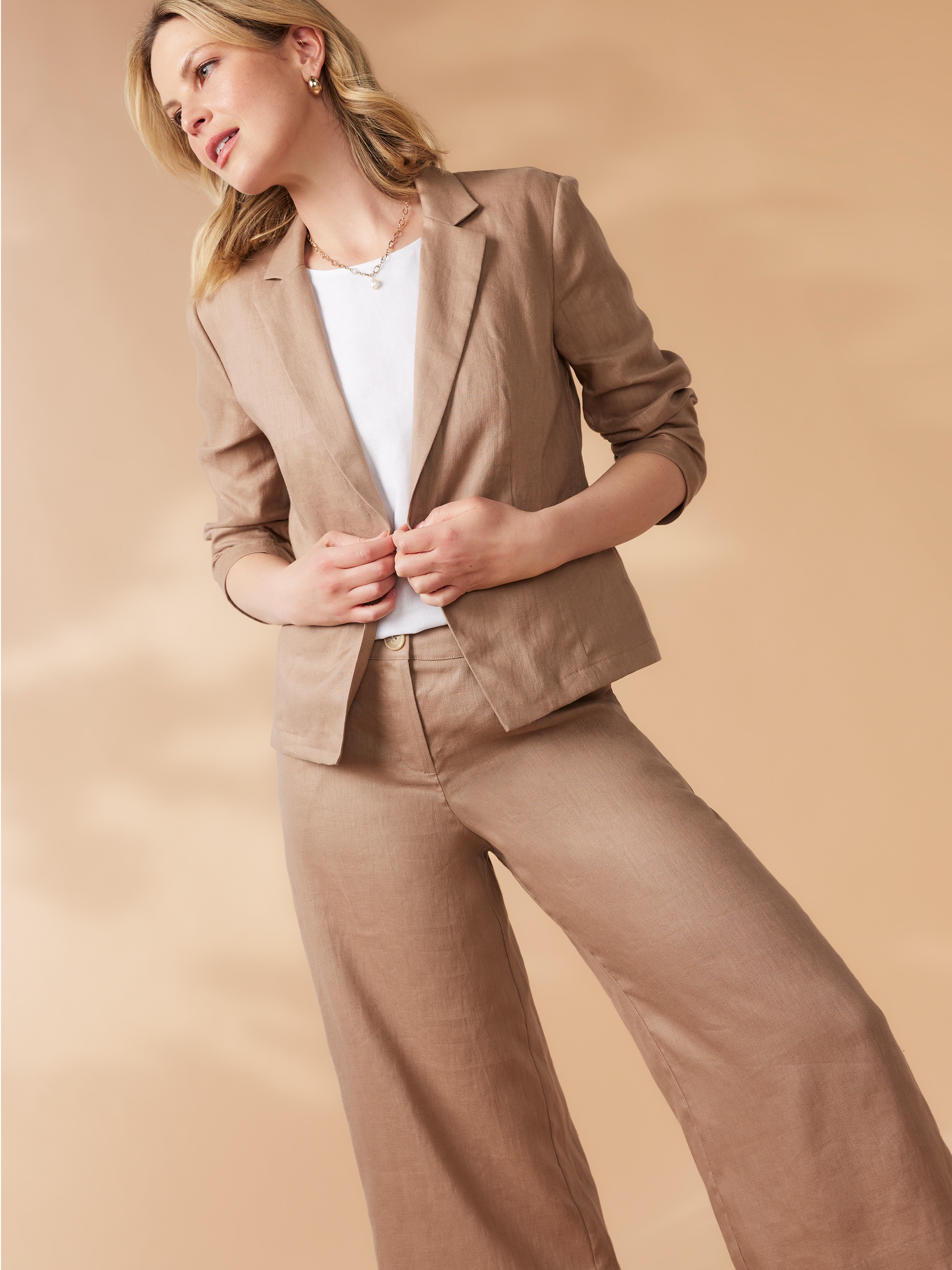 Unlined linen jacket on sale womens