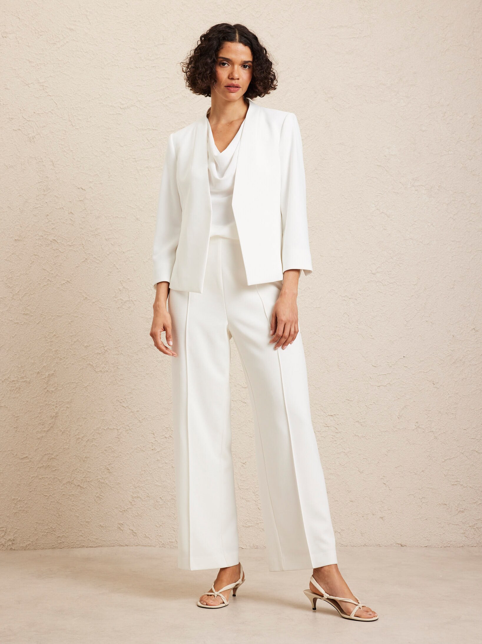 Cutaway Crepe Blazer