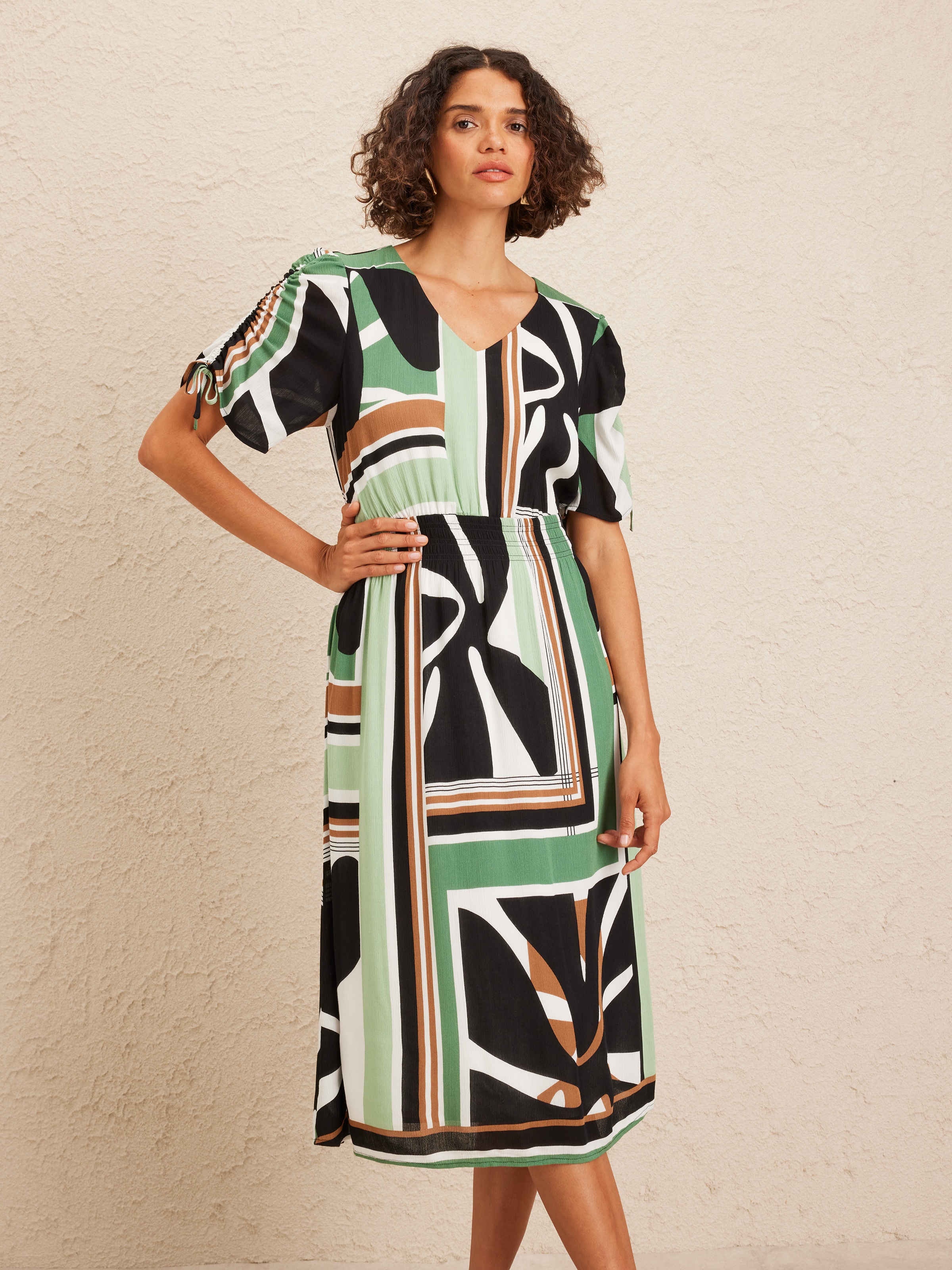 Rach Rouched Sleeve Midi