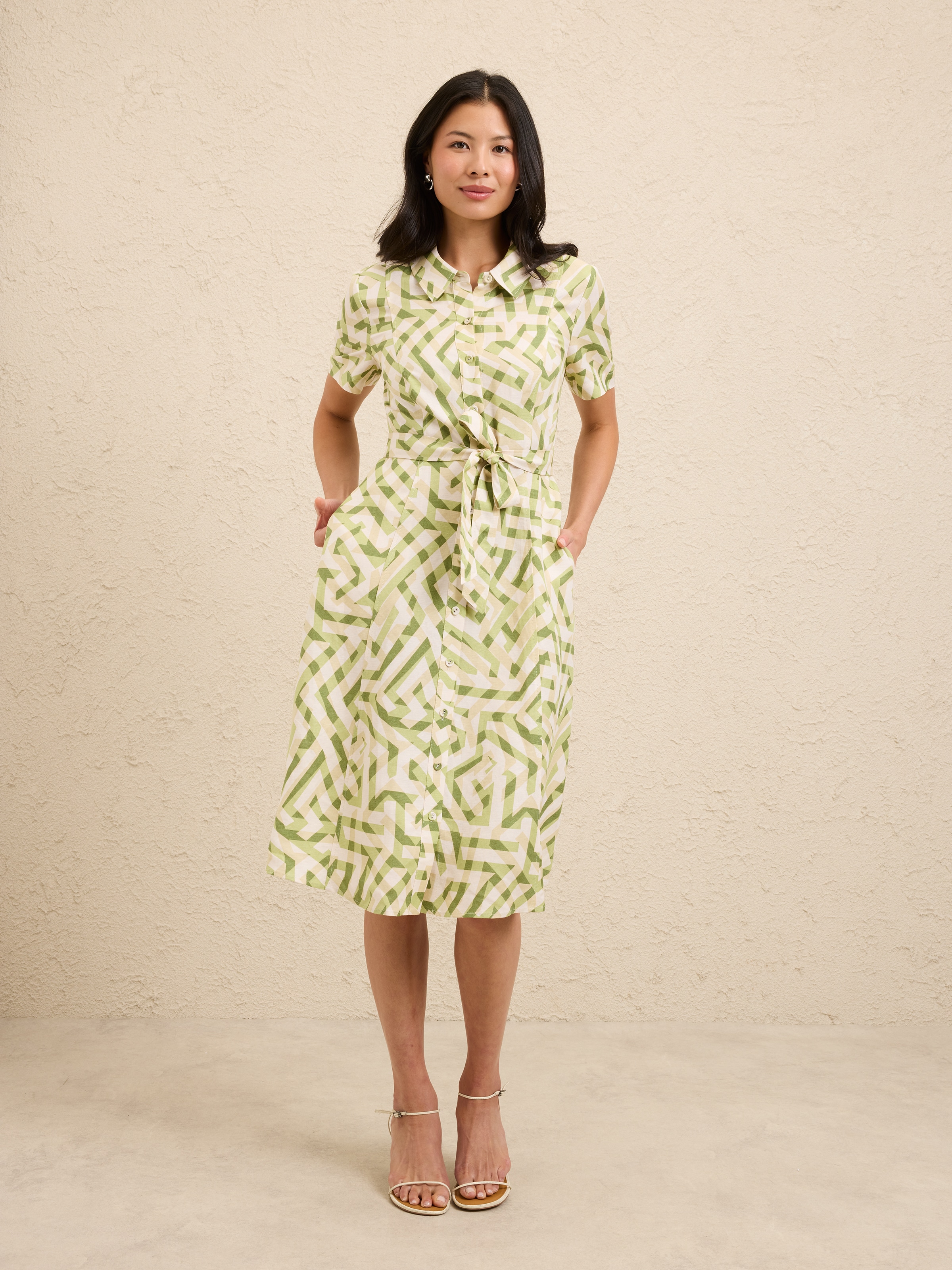 Billy Linen Blend Shirt Dress
