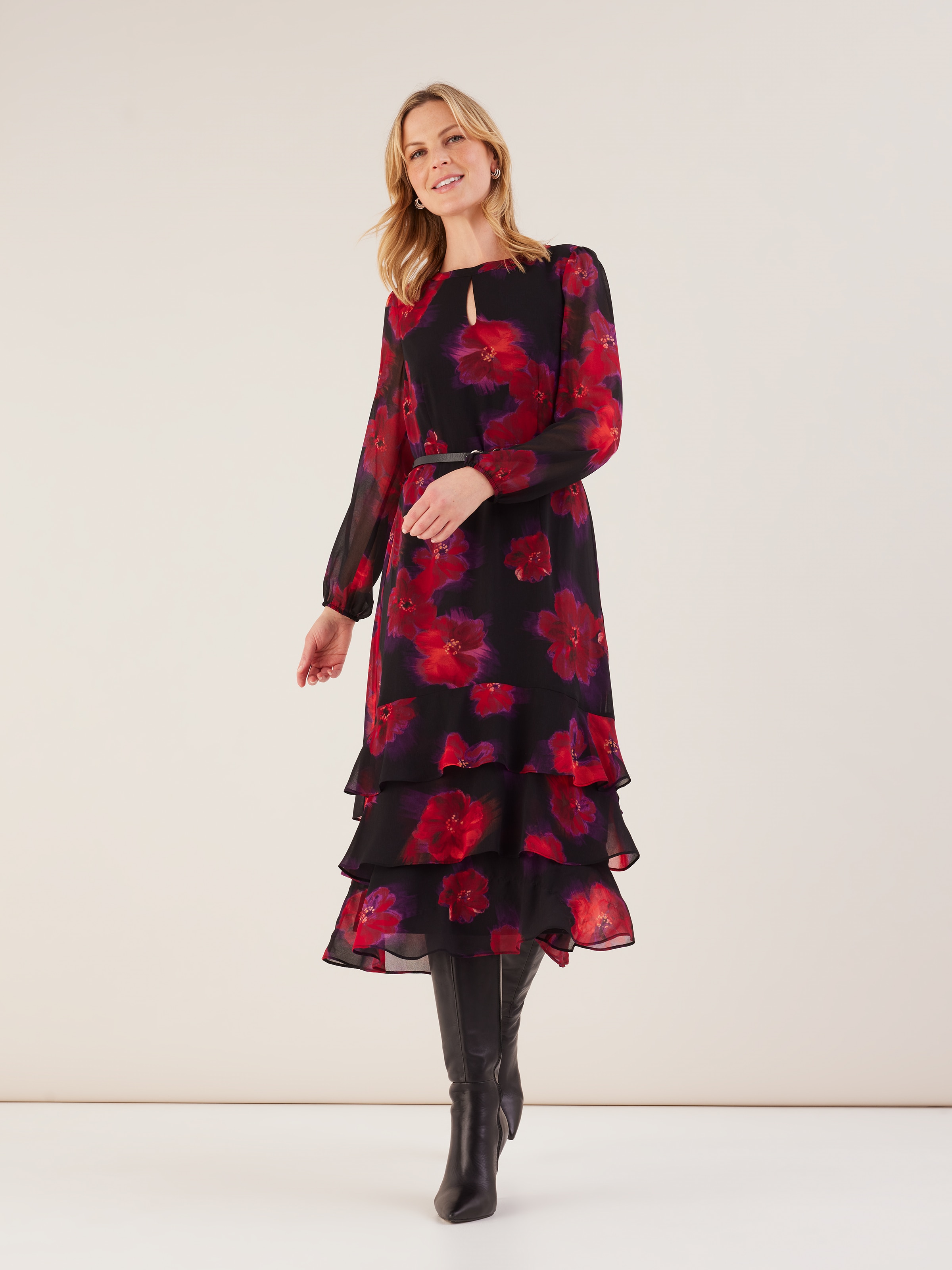 Talia Tiered Midi Dress