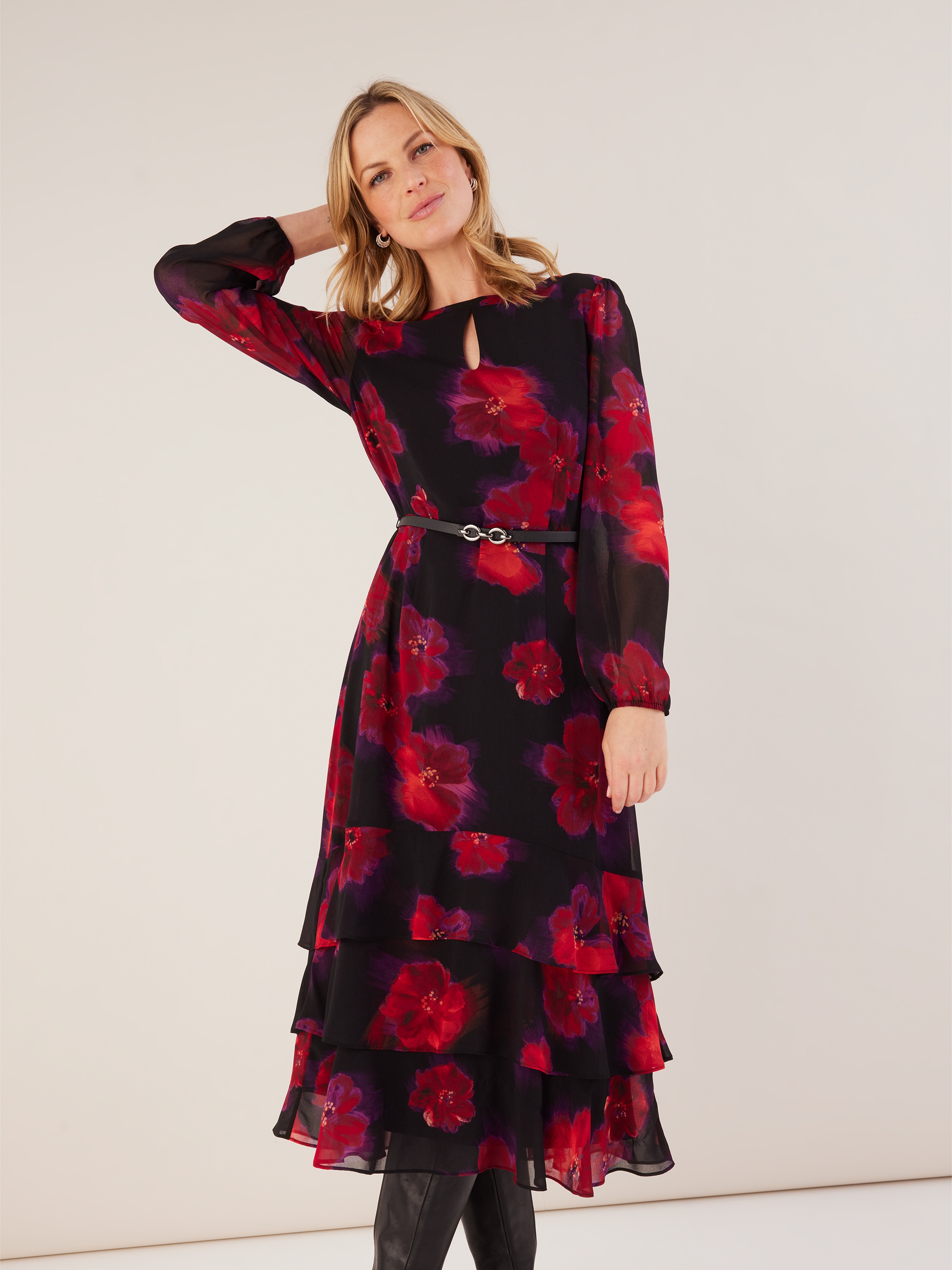 Talia Tiered Midi Dress