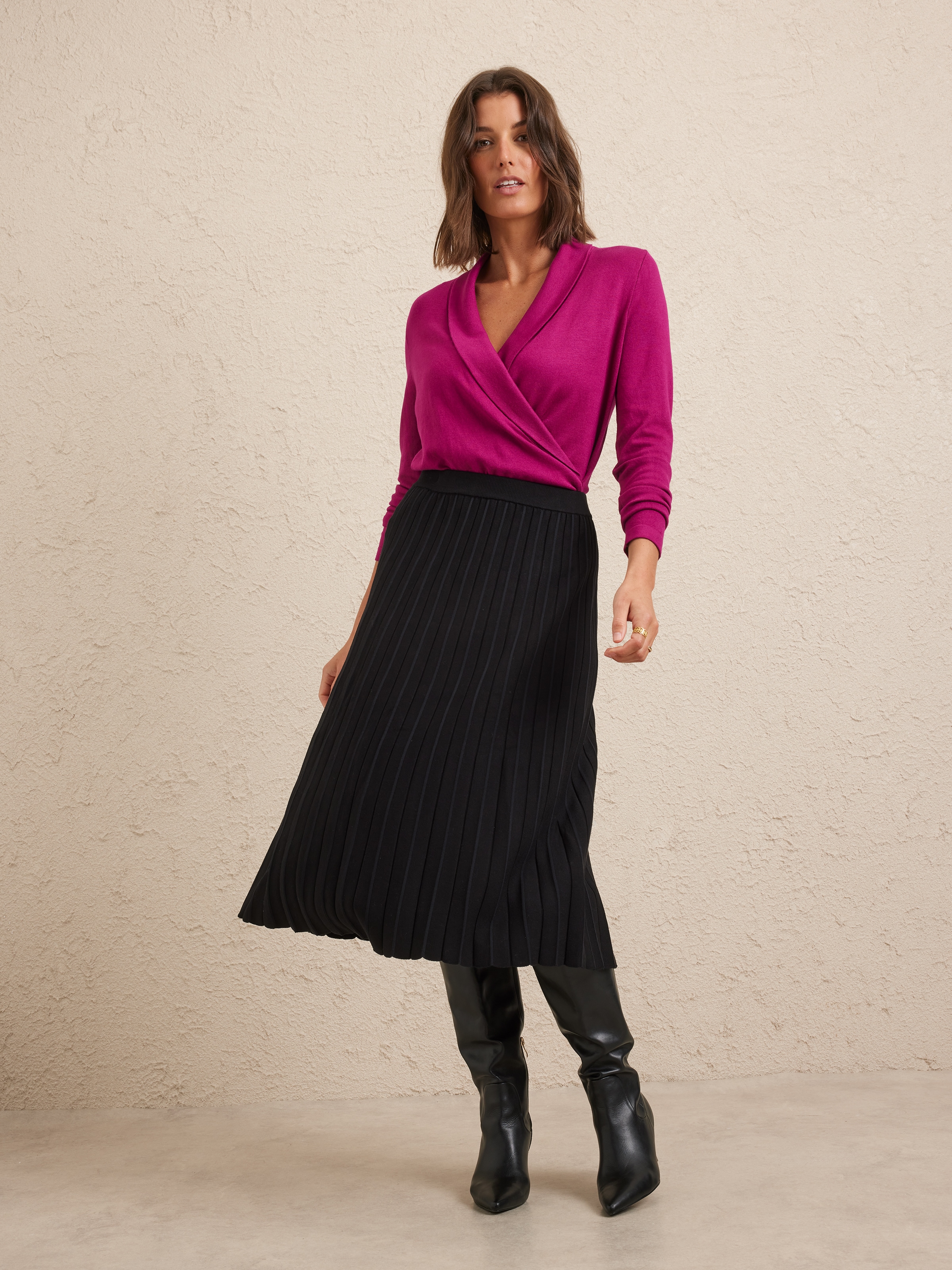 Milano Knit Pleat Skirt