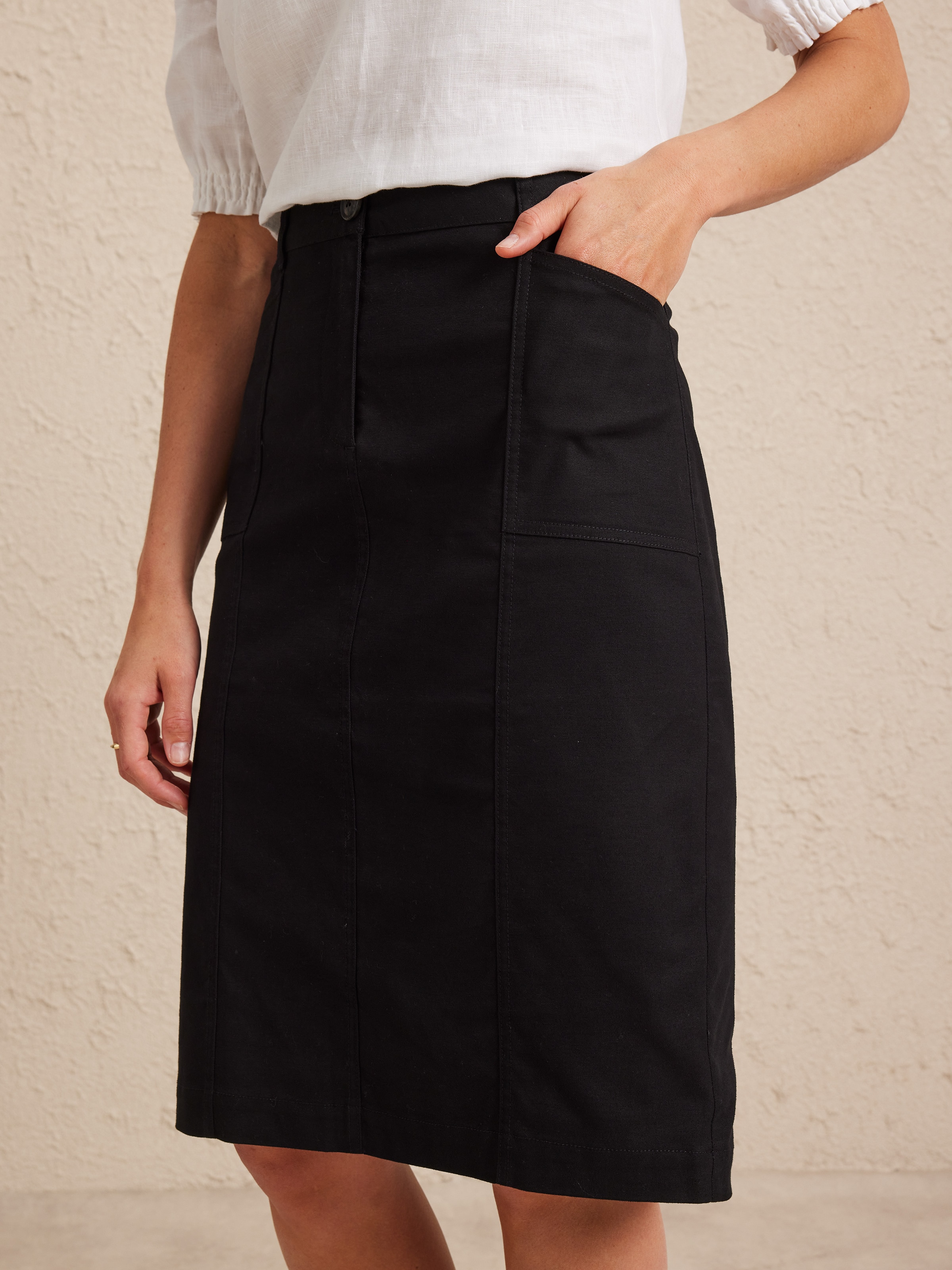 Oxford Cargo Pocket Detail Skirt