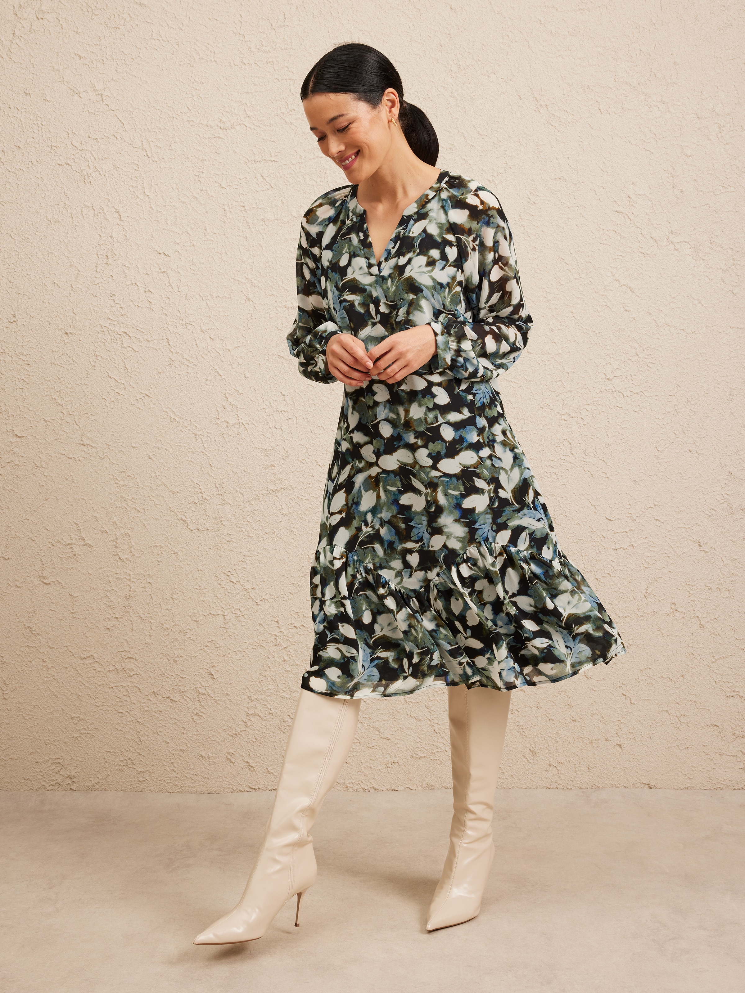 Nina Frill Hem Tunic Dress
