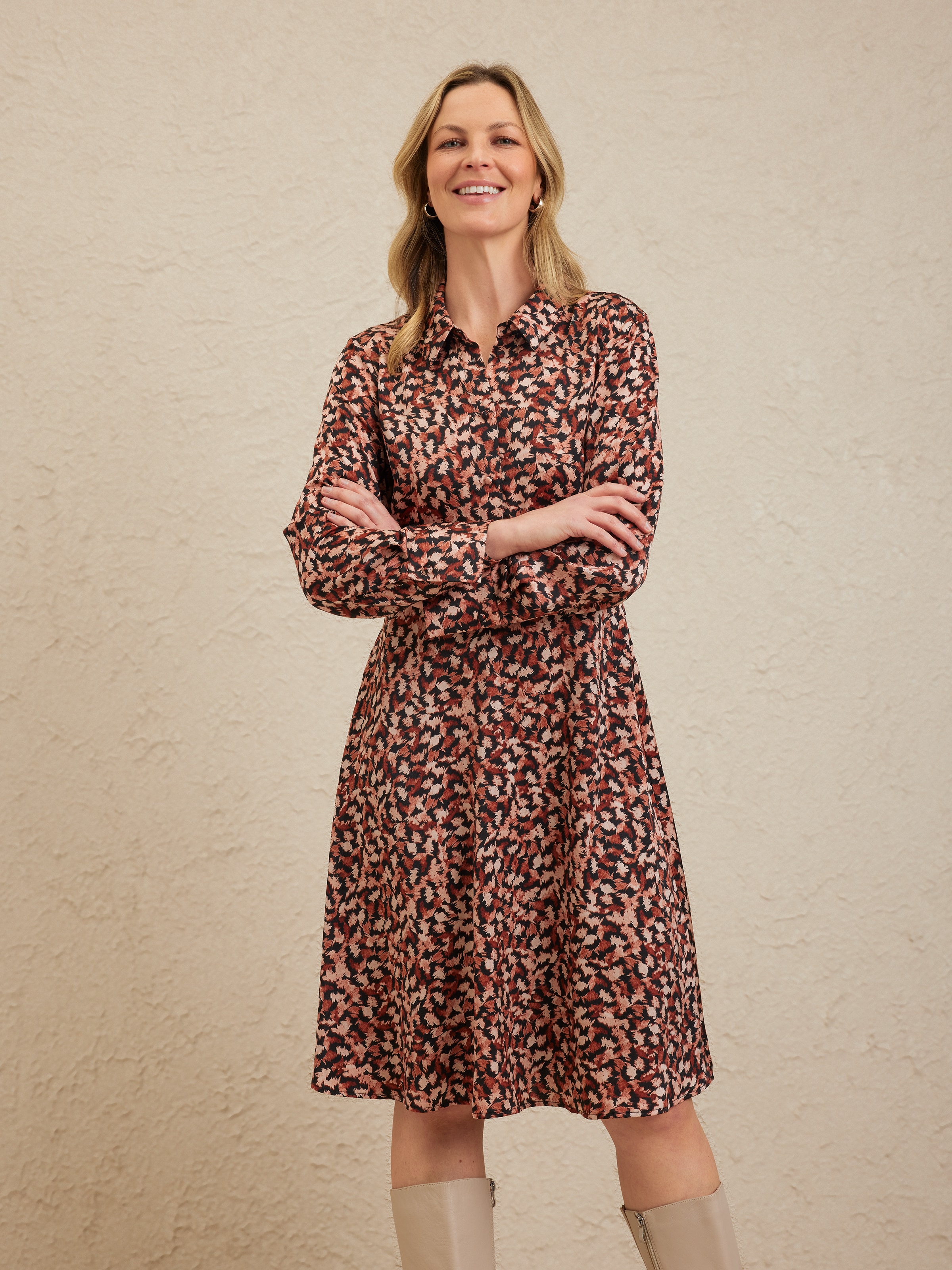 Sabine Collared Shirt Dress