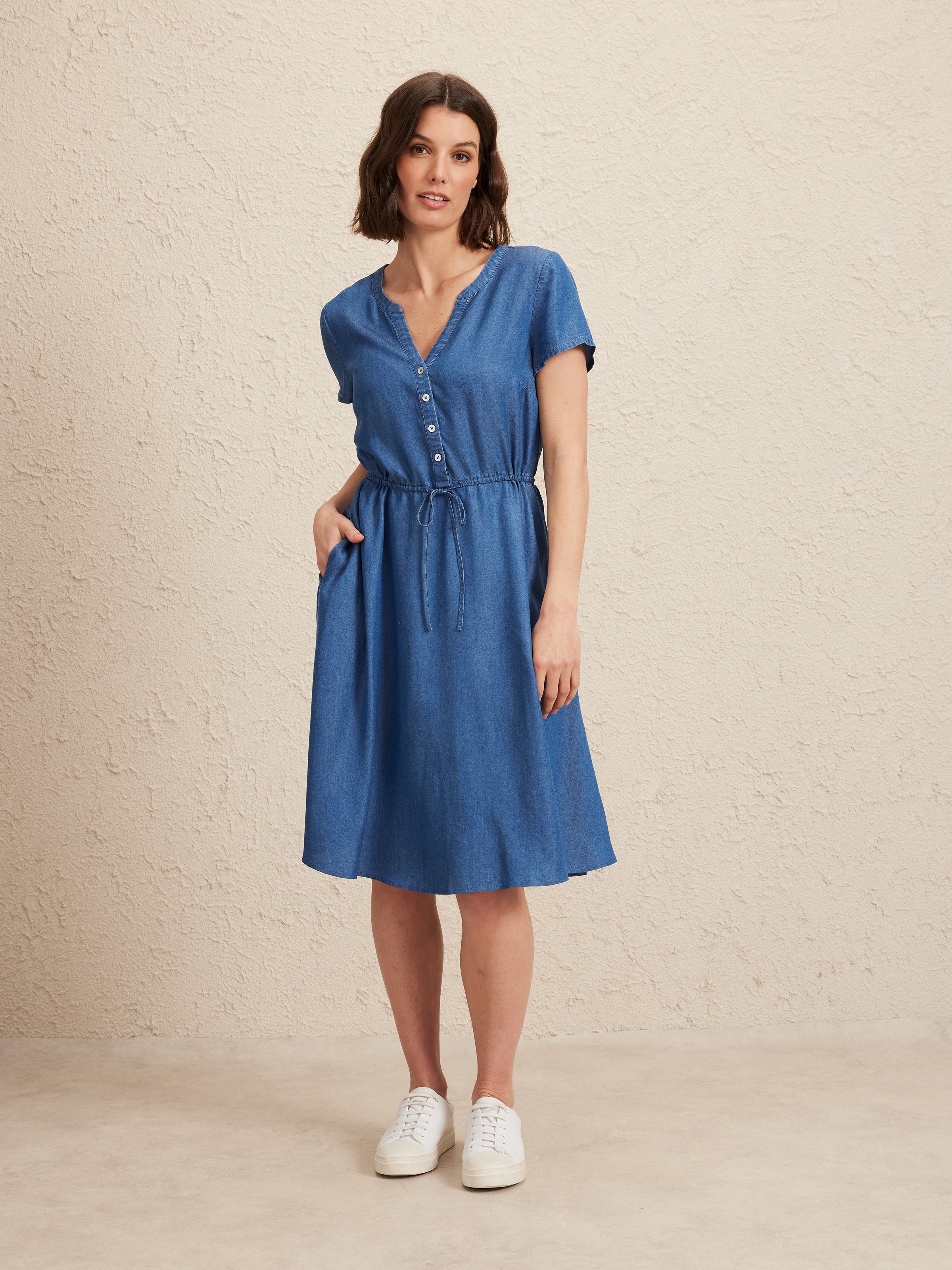 Lauren Chambray Fit & Flare Dress
