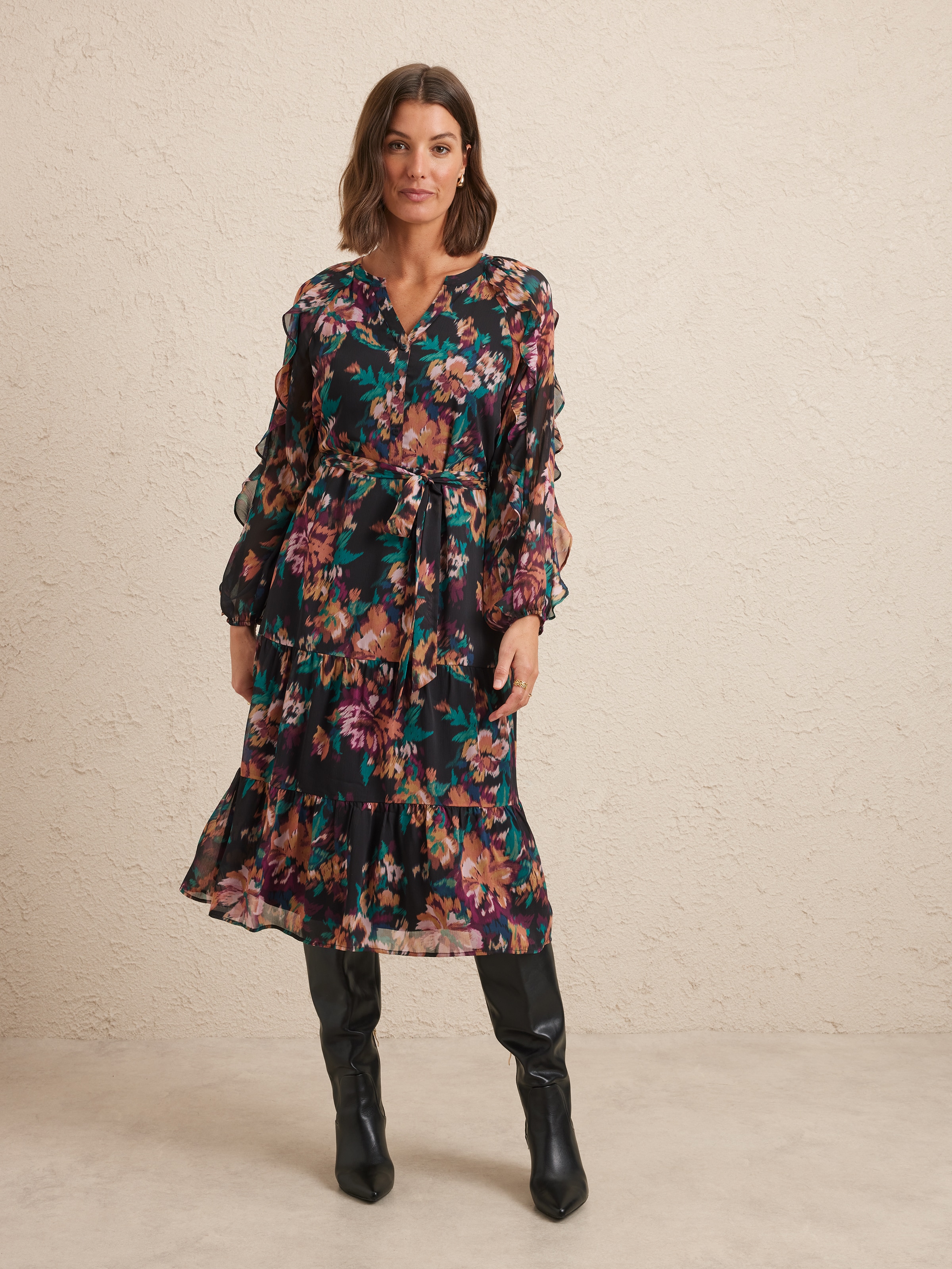 Cami Ruffle Sleeve Dress
