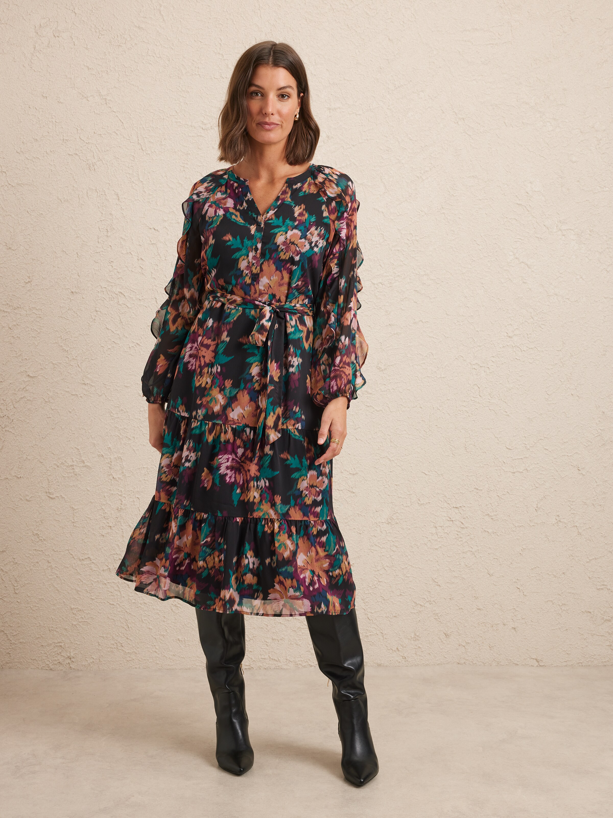 Cami Ruffle Sleeve Dress
