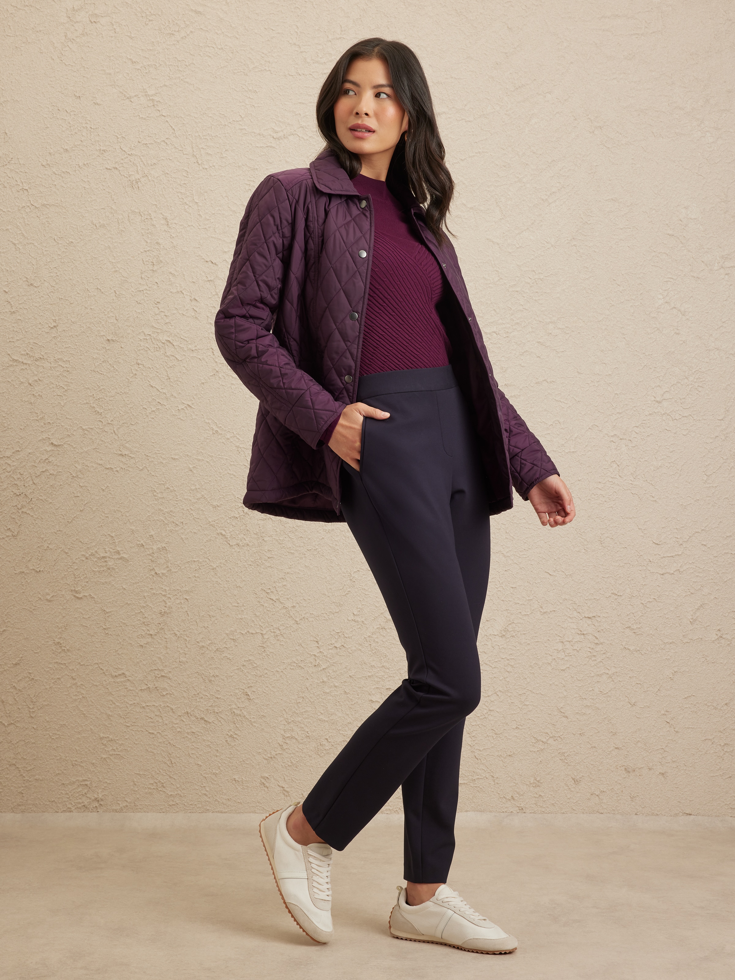 Ava Slim Pull On Ponte Pant