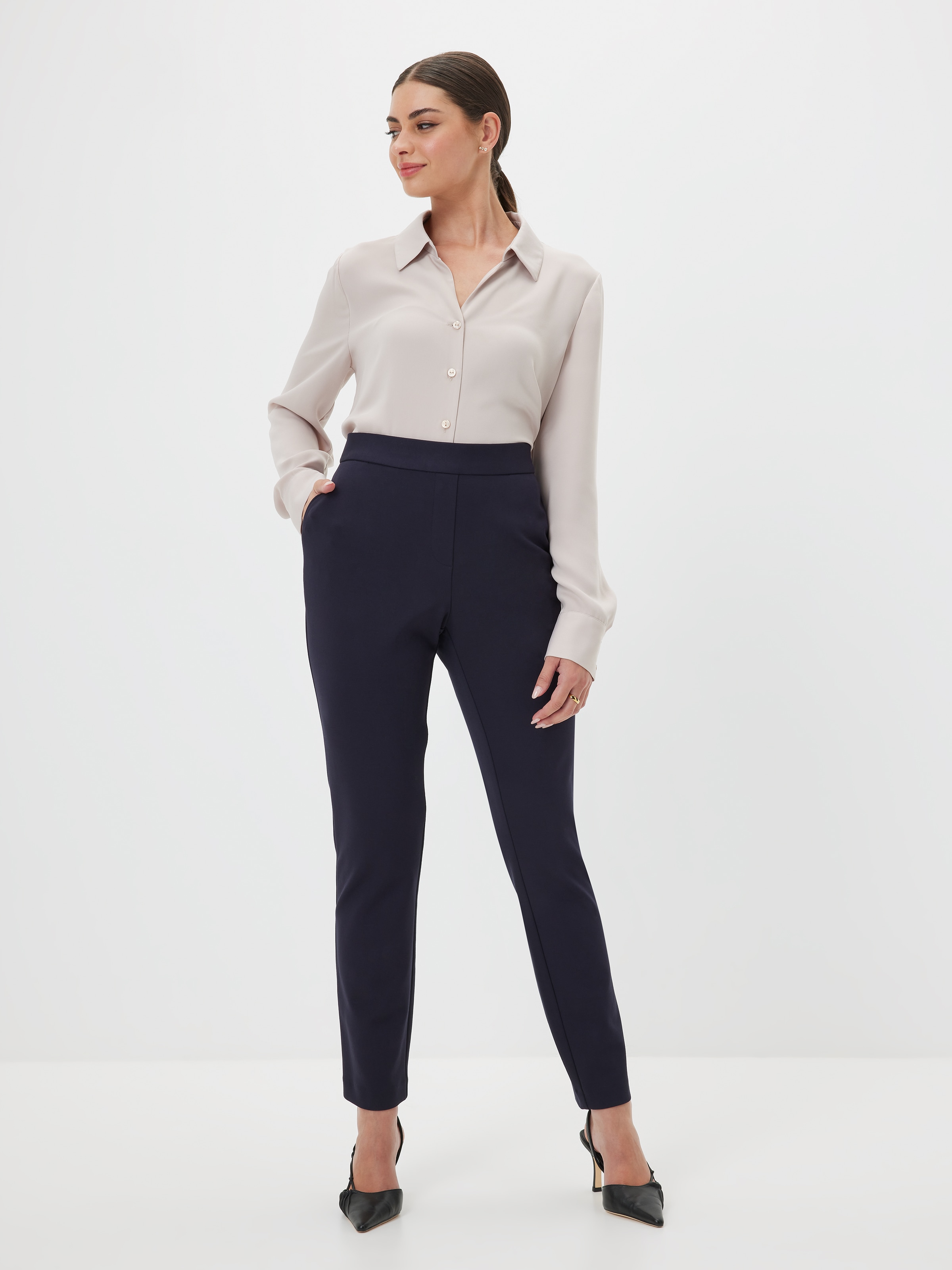 Ava Petite Slim Pull On Ponte Pant