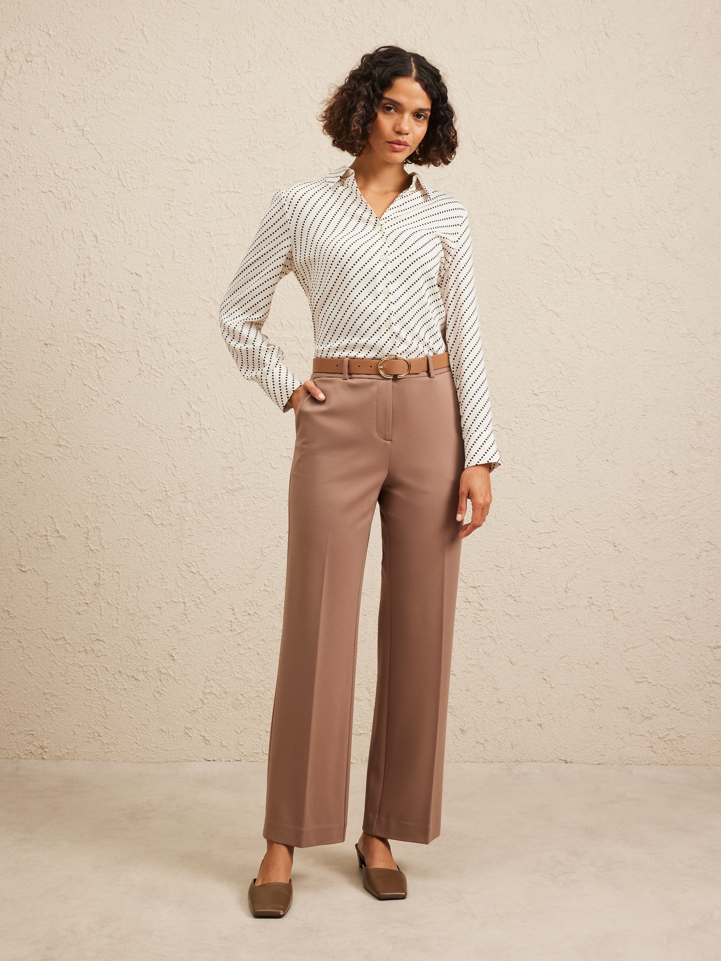 Lana Wide Leg Ponte Pant