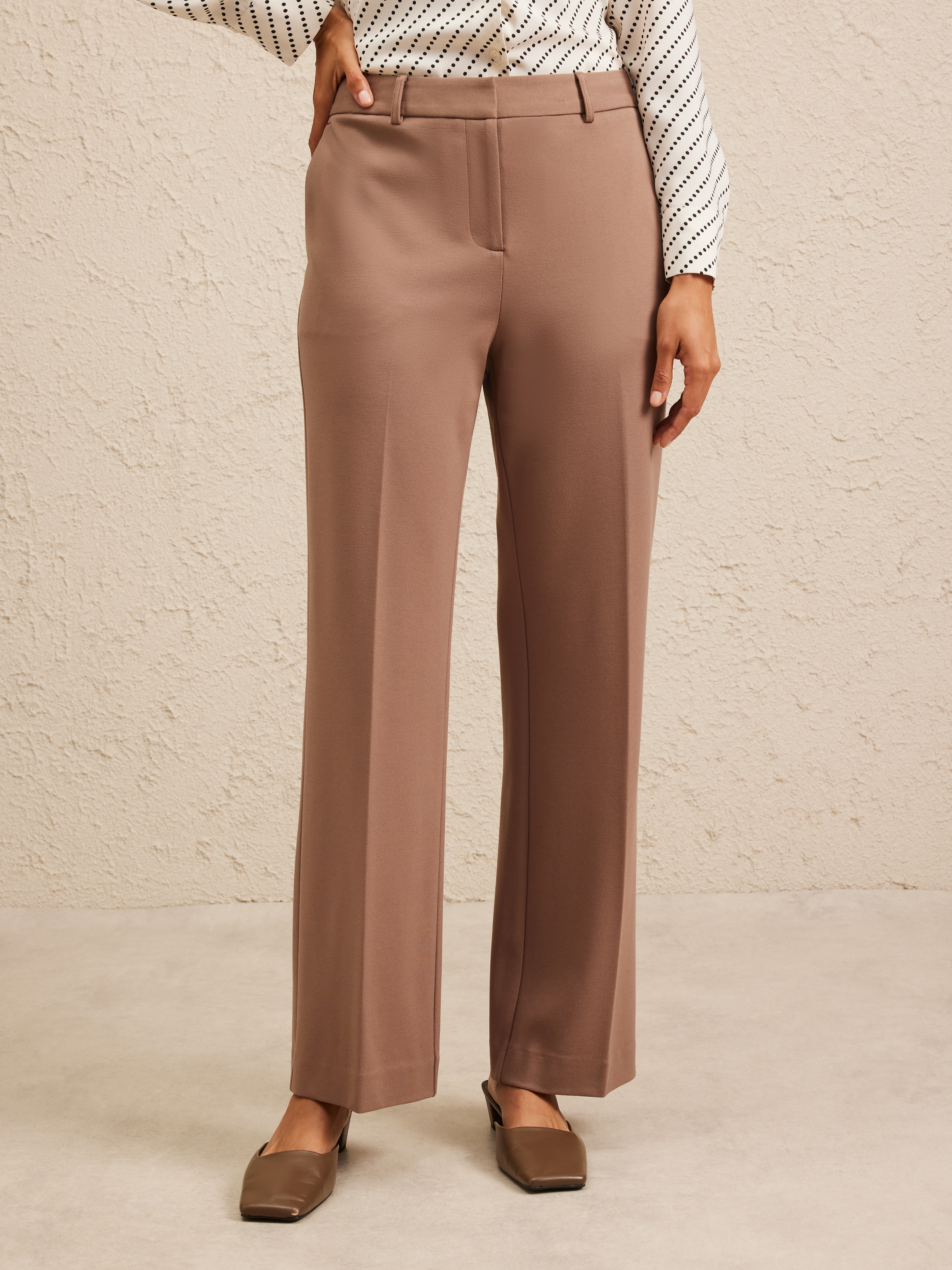 Lana Wide Leg Ponte Pant