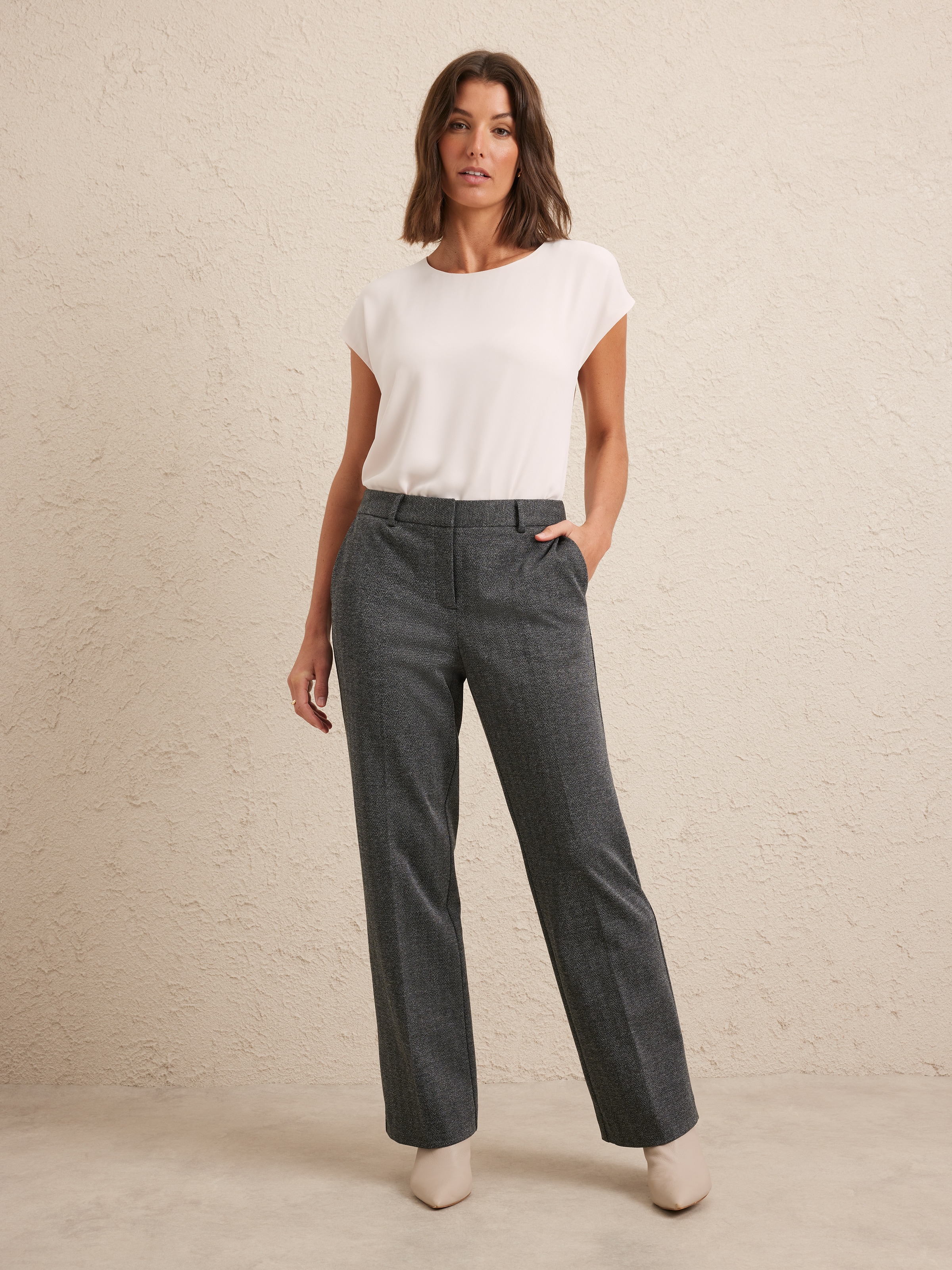 Lana Wide Leg Ponte Pant