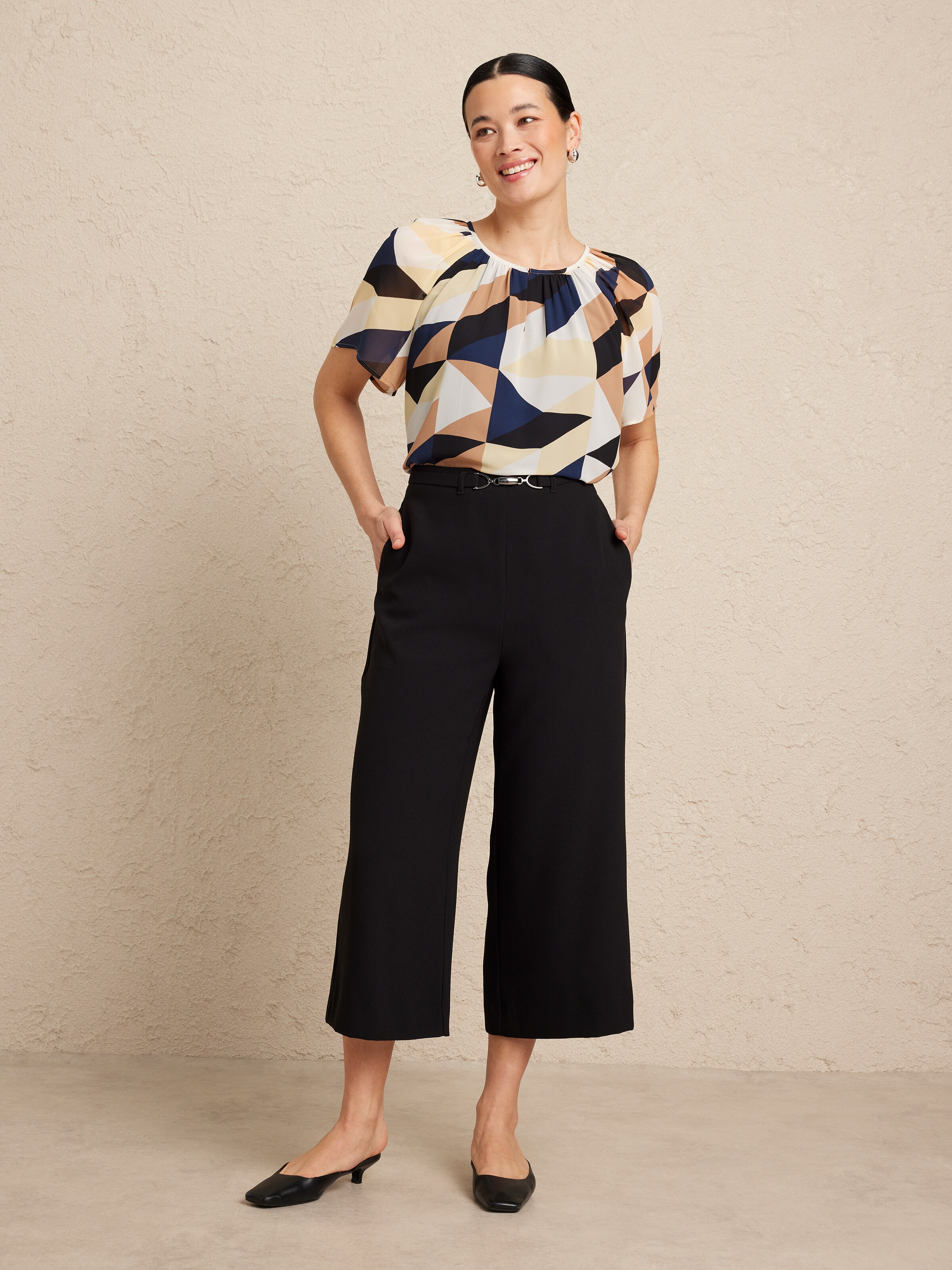 Waist Trim Detail Culotte