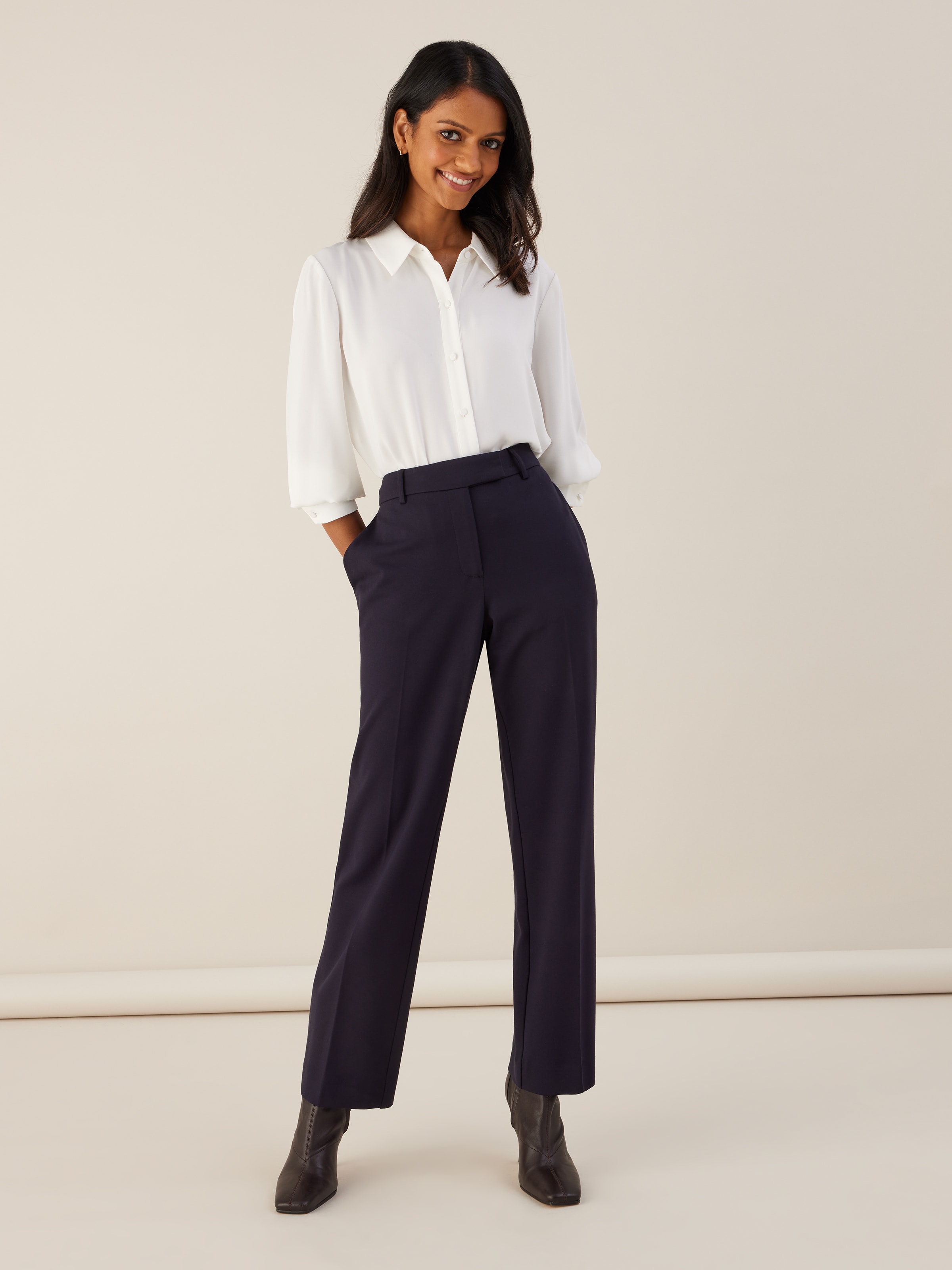 Petite Tailored Pants in Khaki  Young Hungry Free