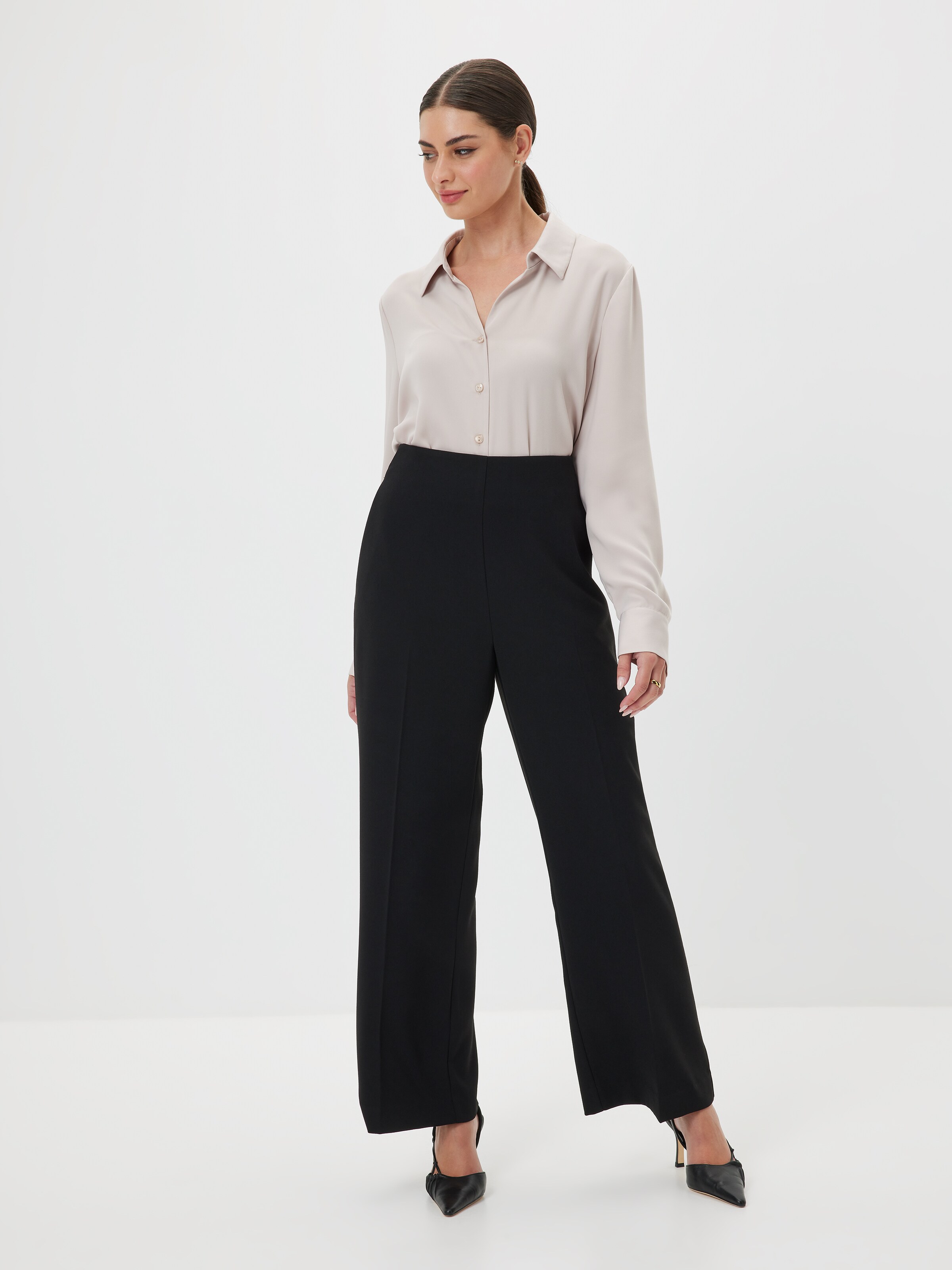 High Rise Petite Crepe Pant