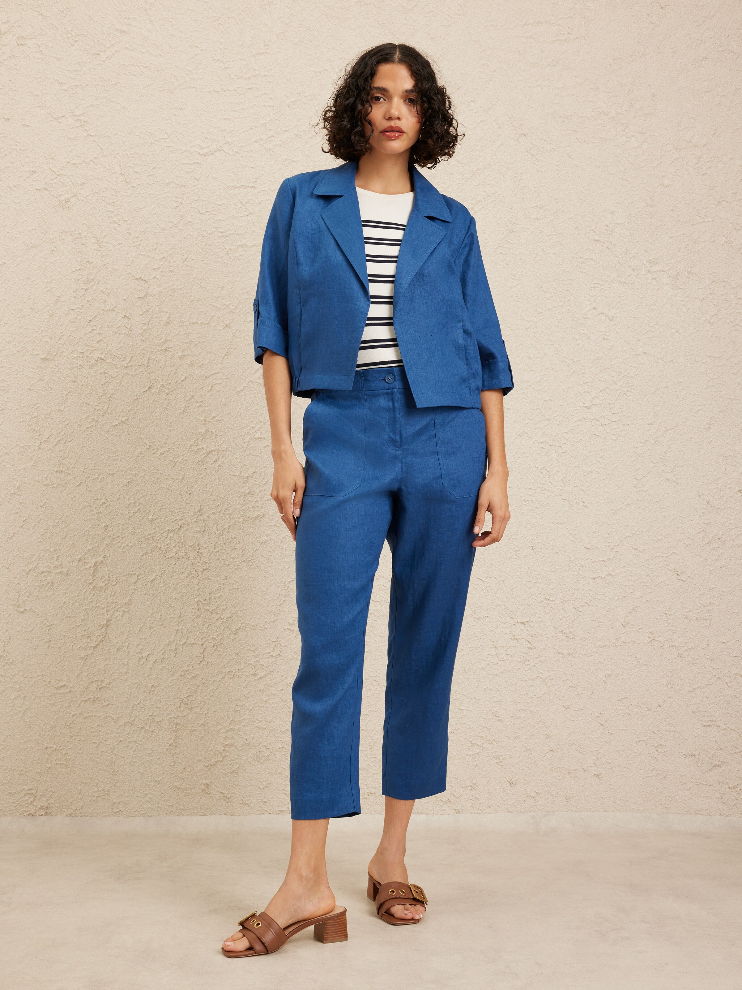 Linen Utility Ankle Pant