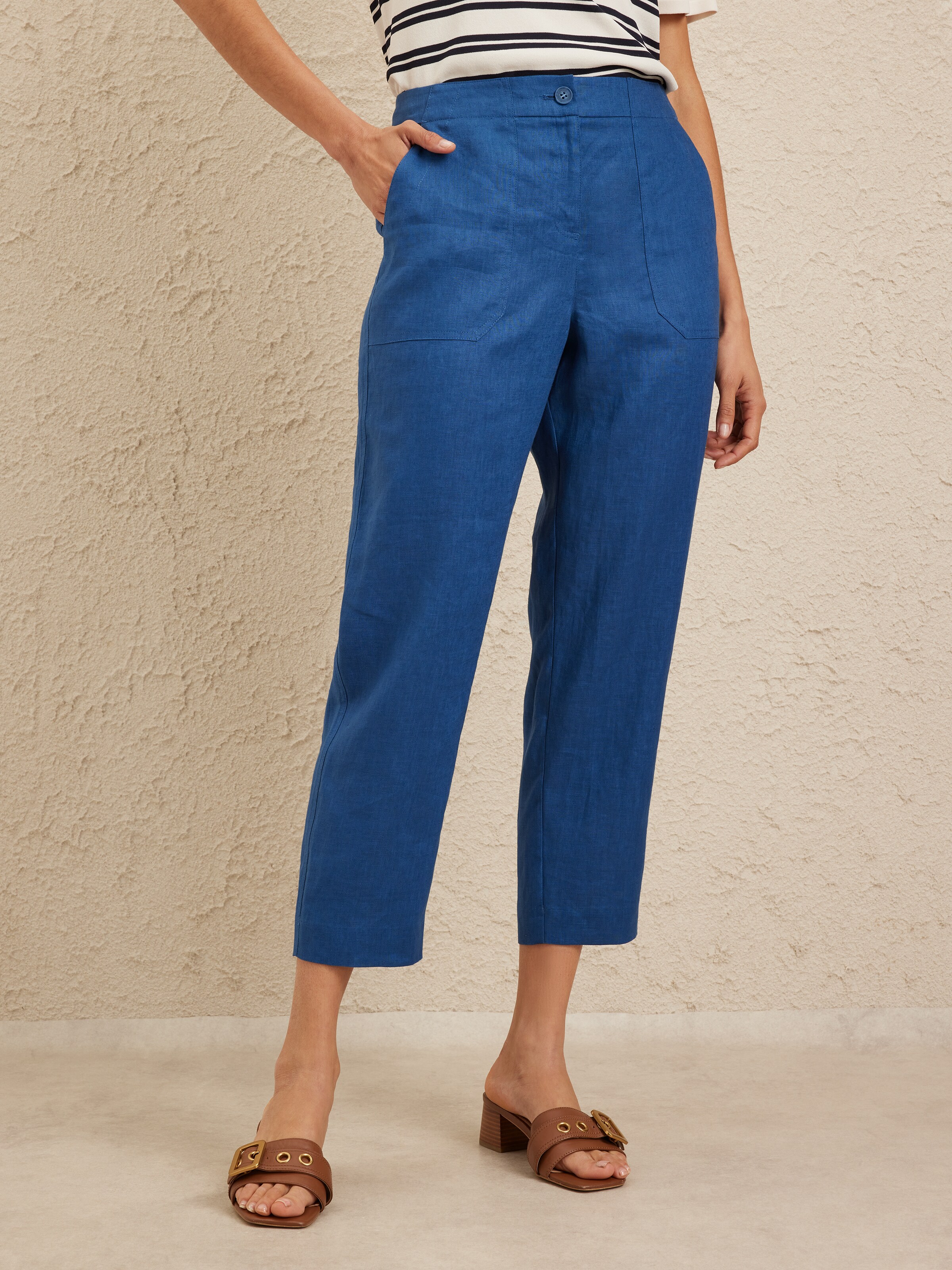 Linen Utility Ankle Pant