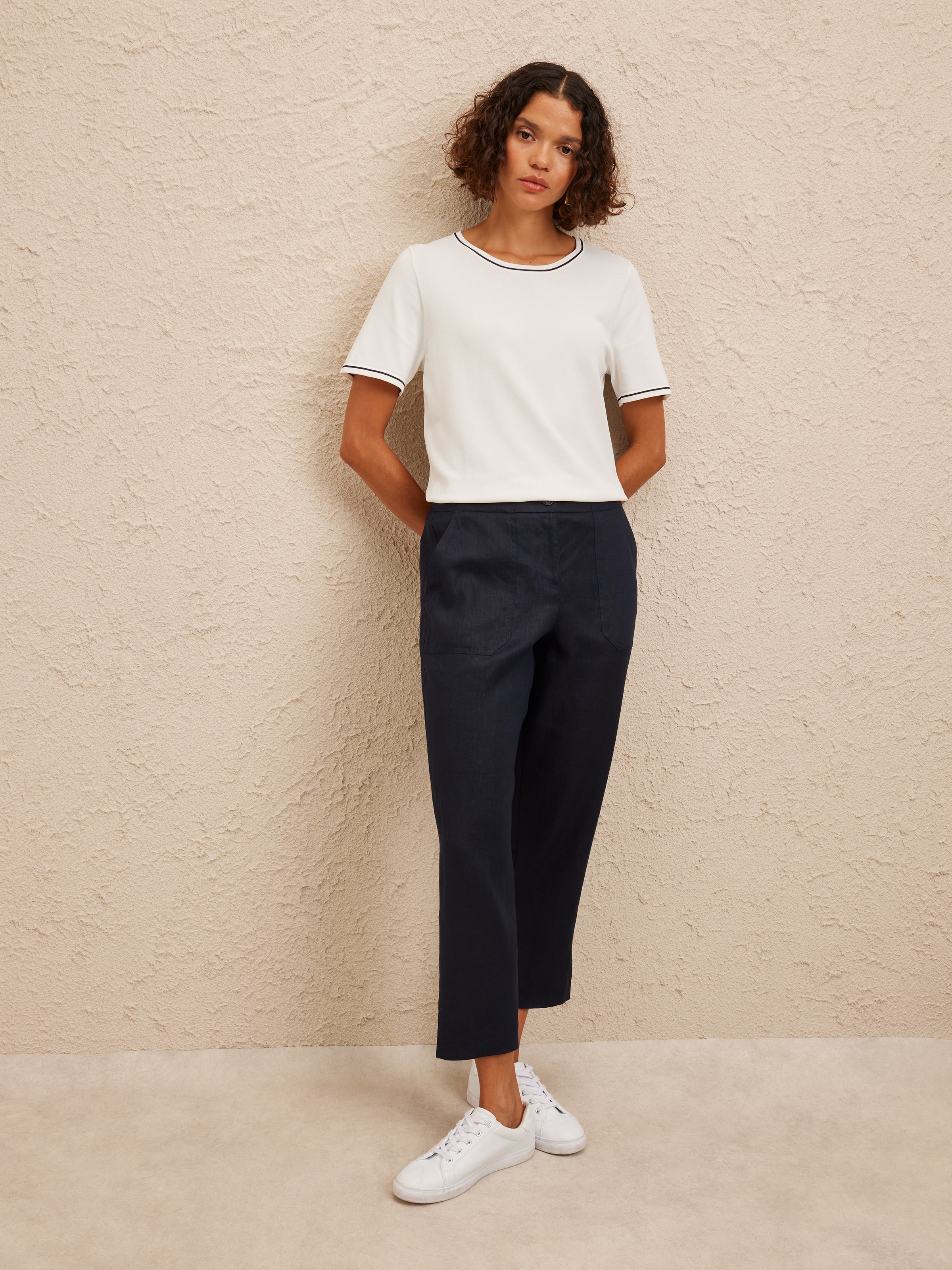 Linen Utility Ankle Pant