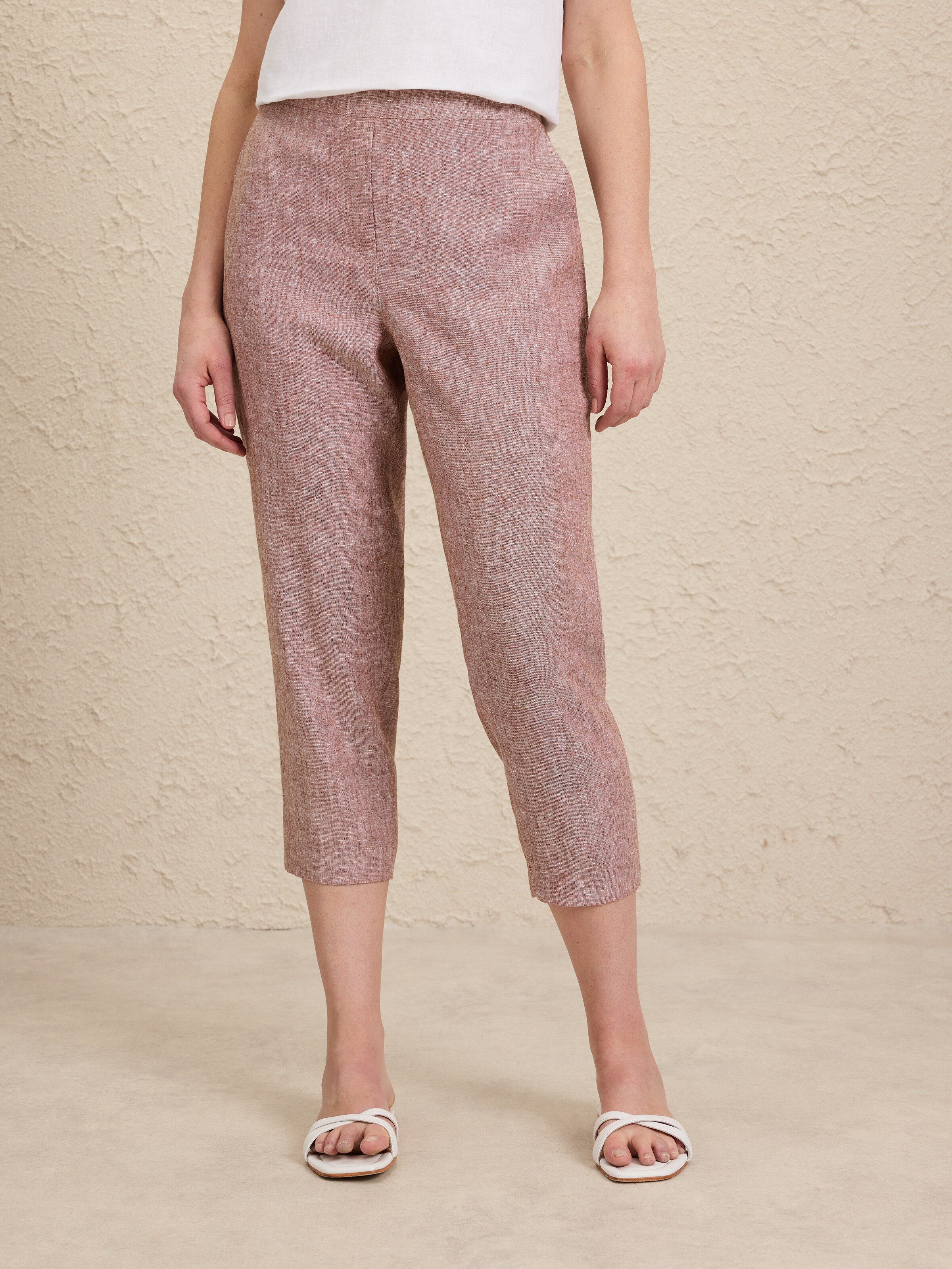Linen Slim Crop Pant