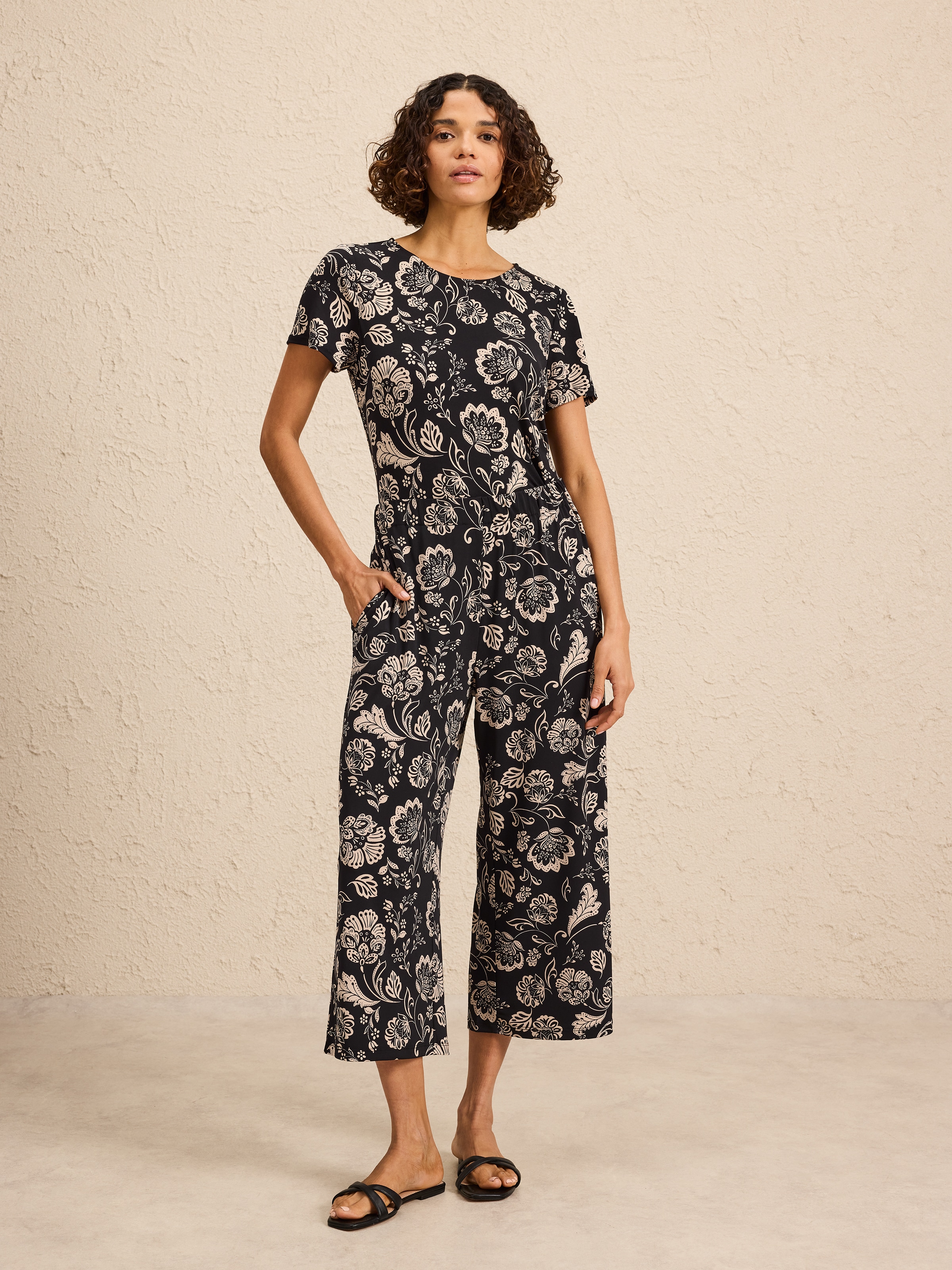 Jersey Elastic Waist Culotte