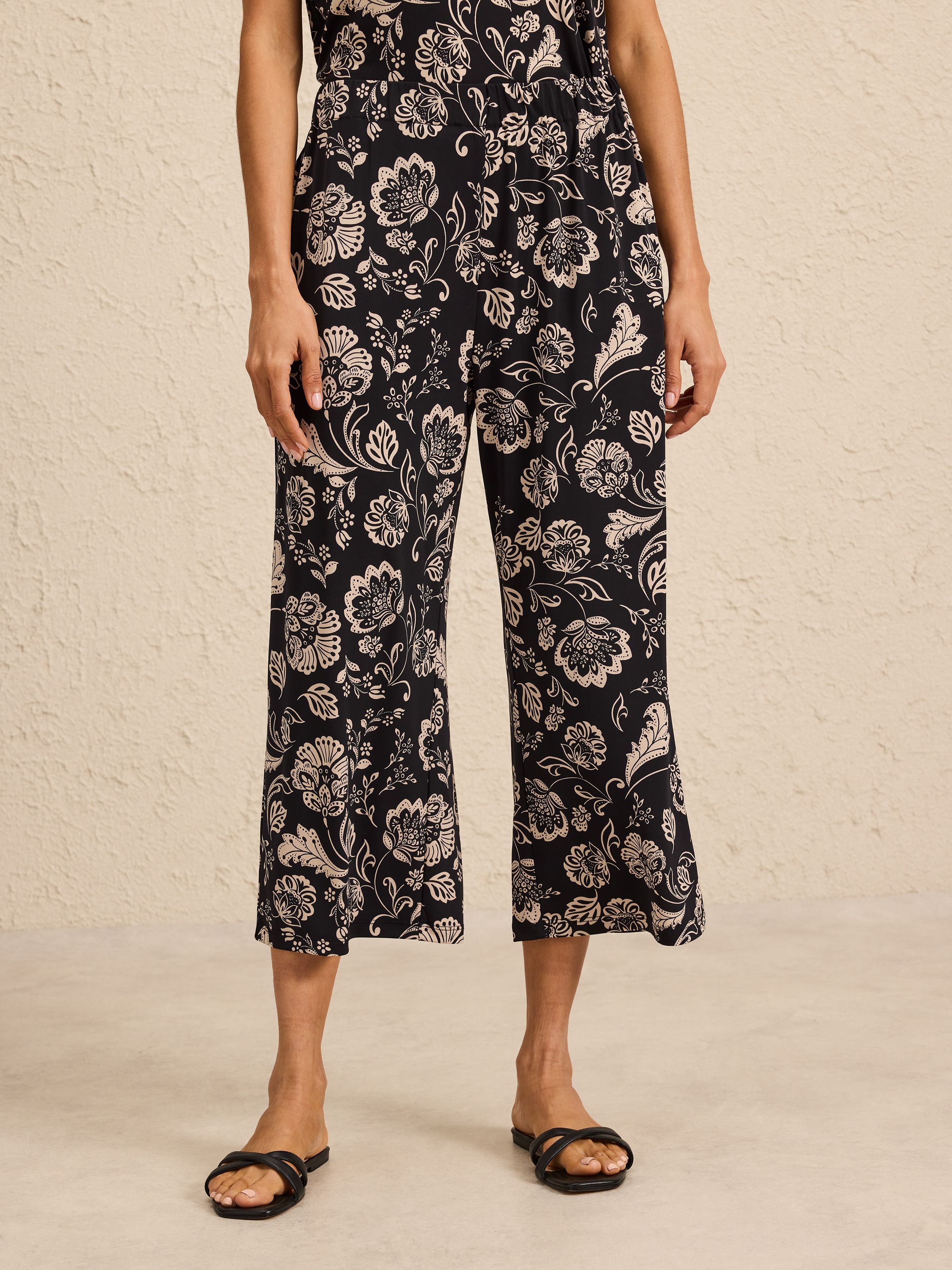 Jersey Elastic Waist Culotte