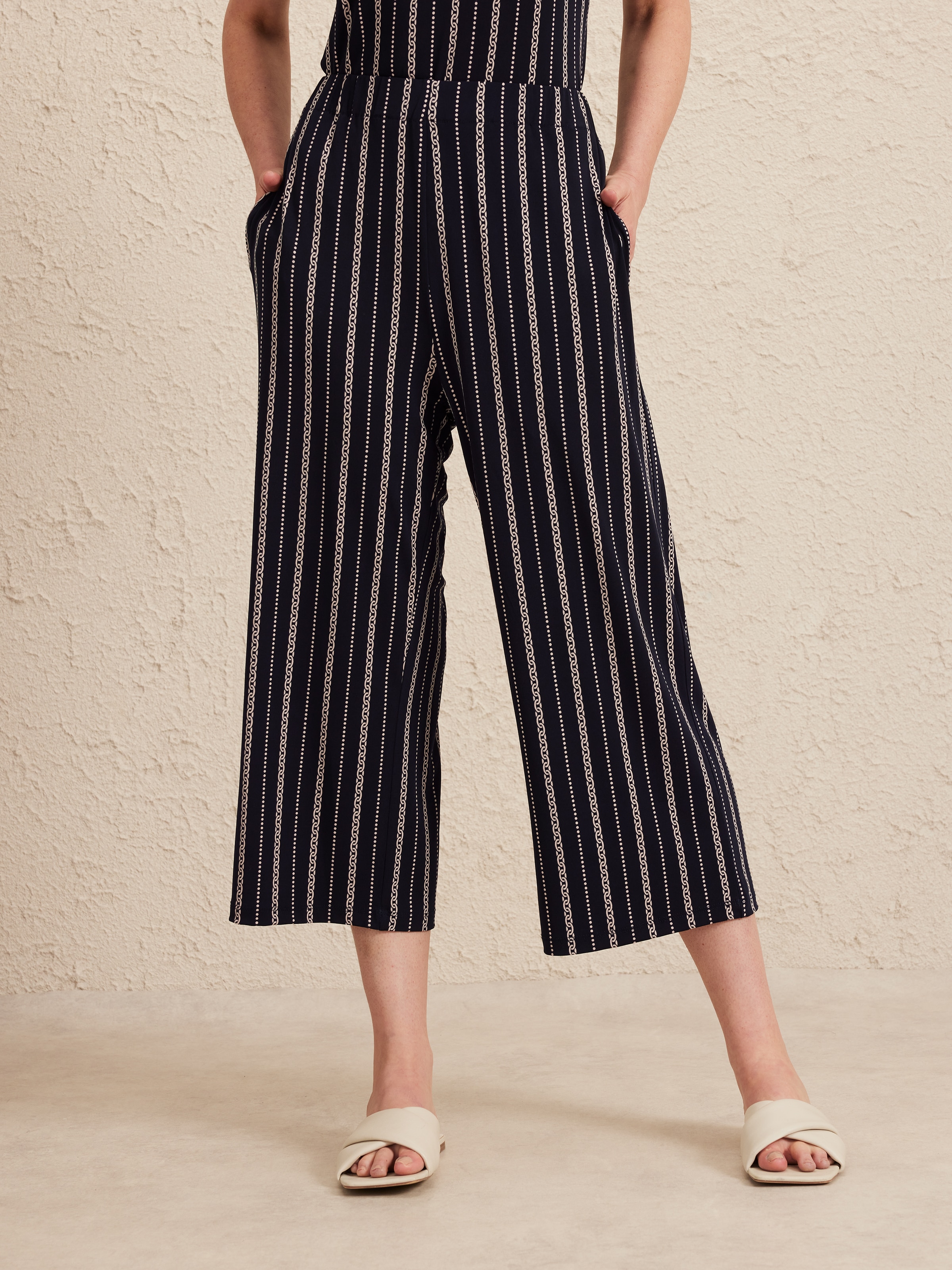Jersey Elastic Waist Culotte
