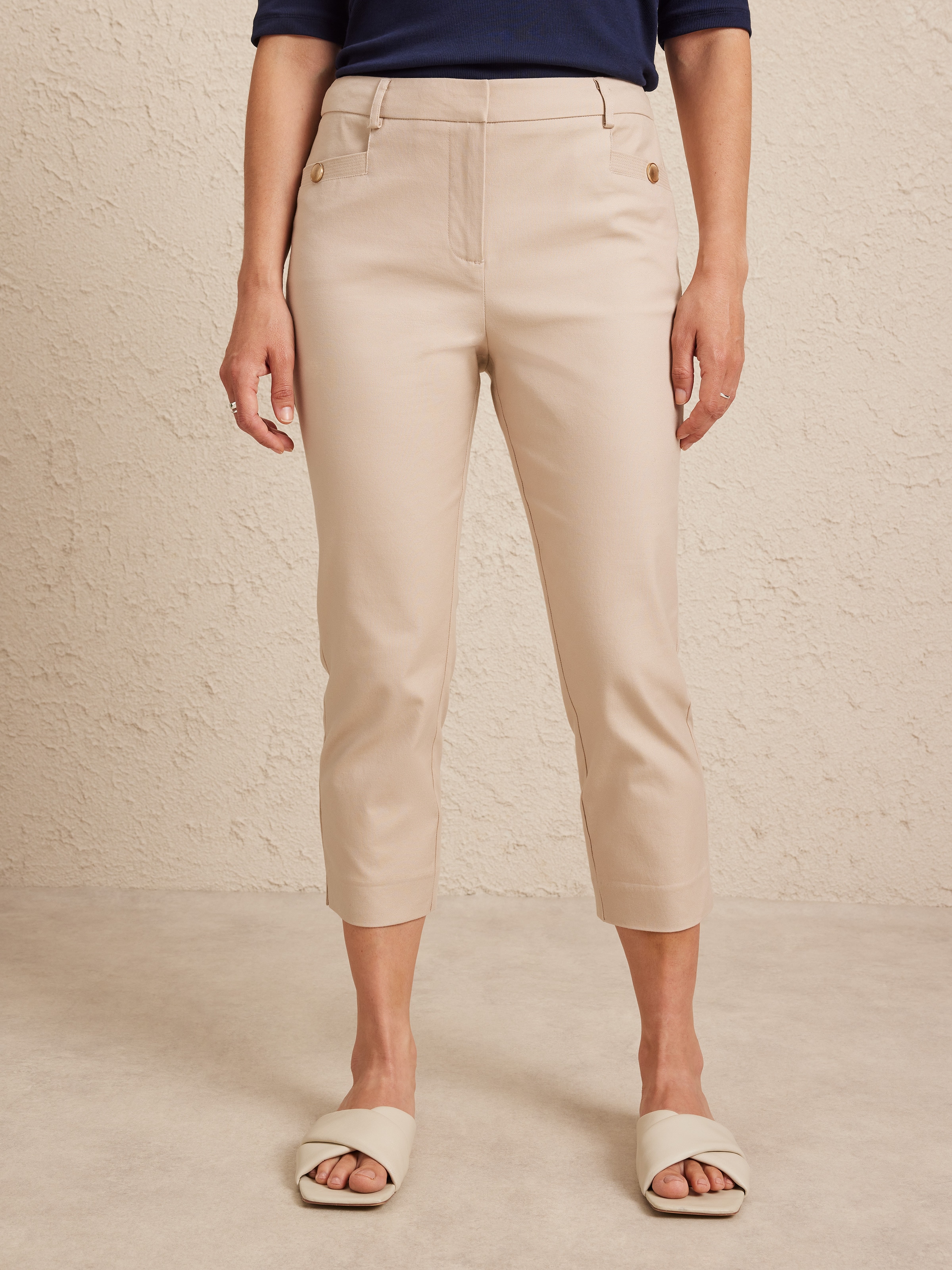Nautical Oxford Capri Pant