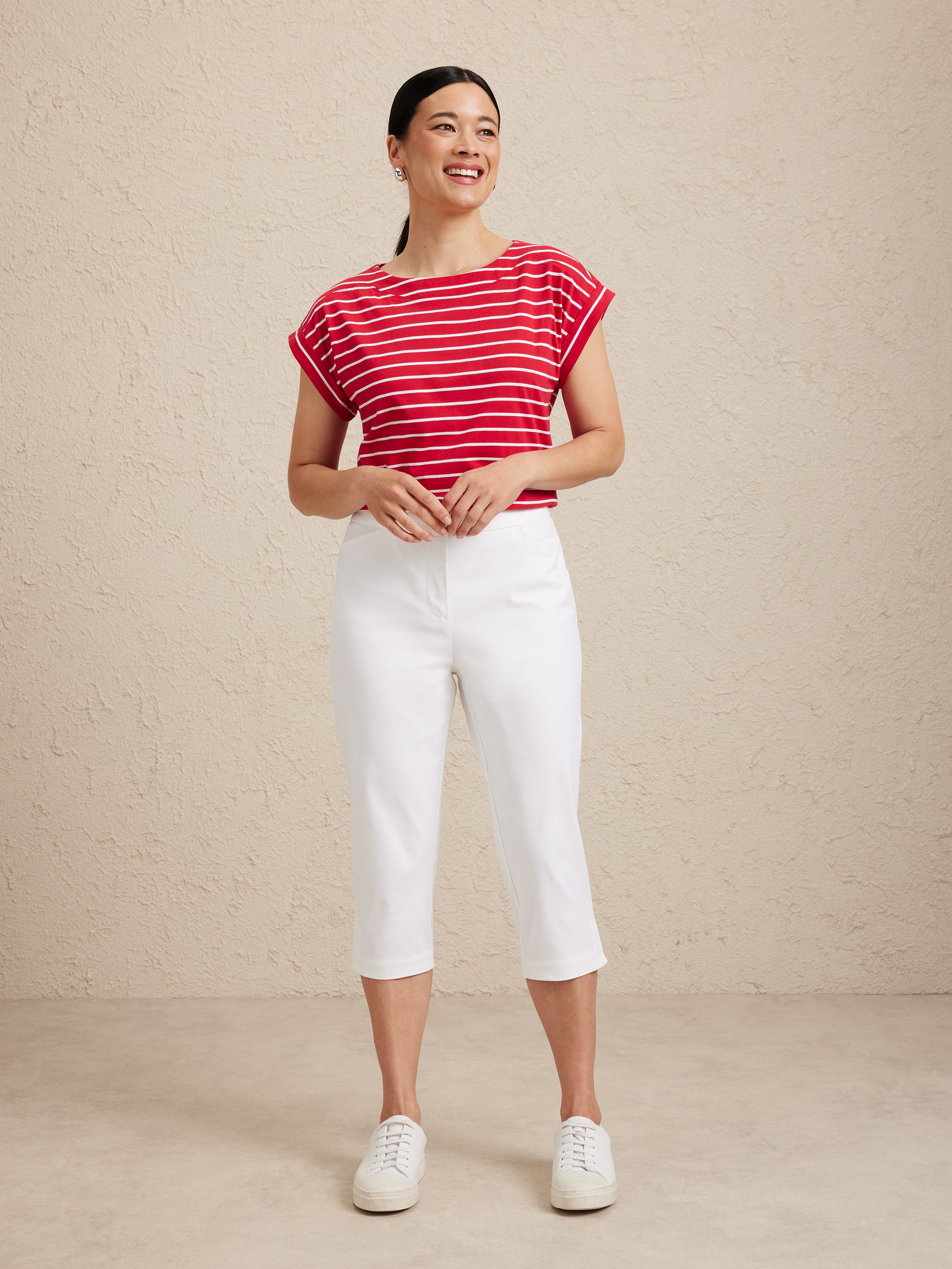 Bree Oxford Cropped Pant