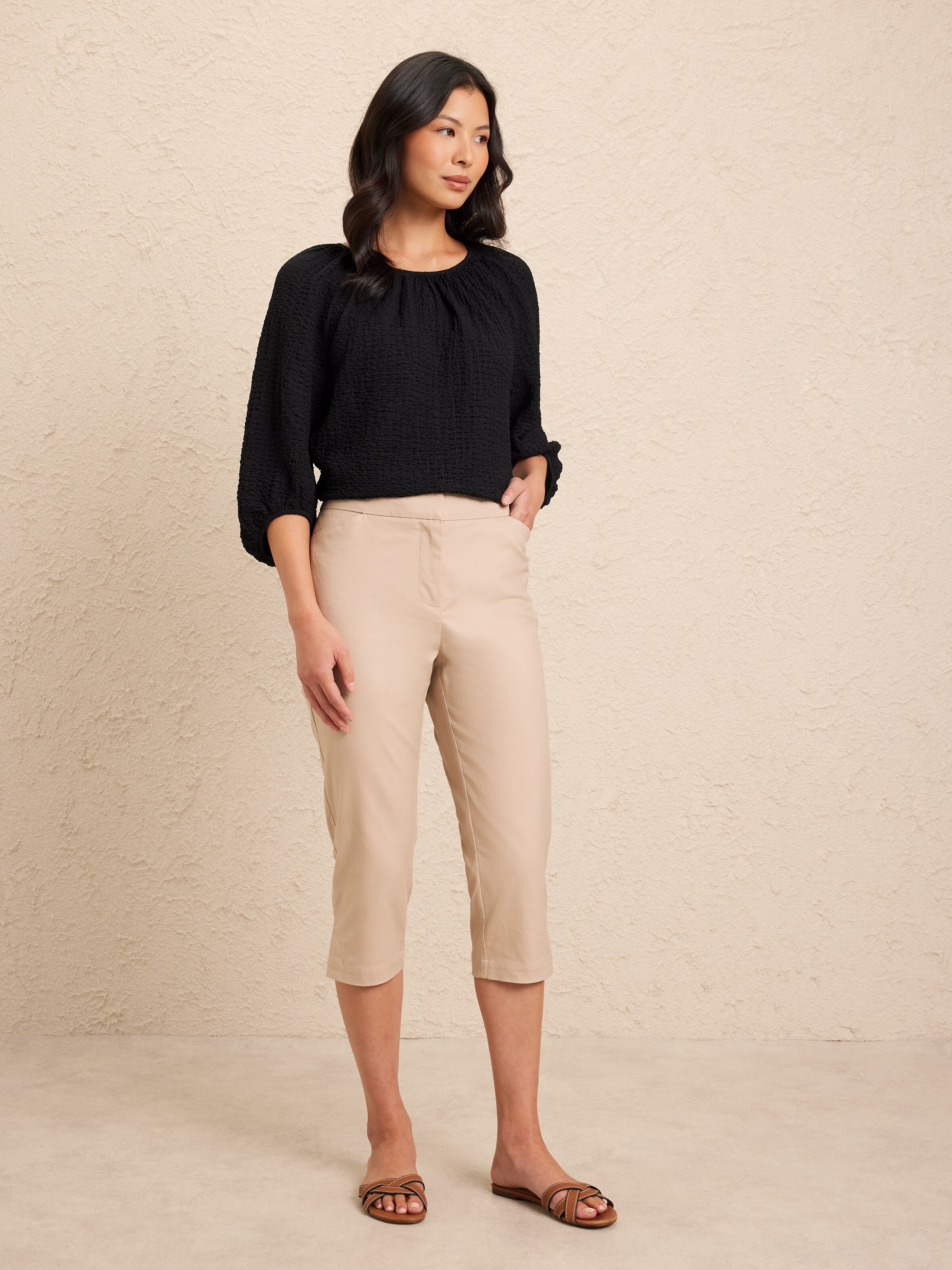 Bree Oxford Cropped Pant