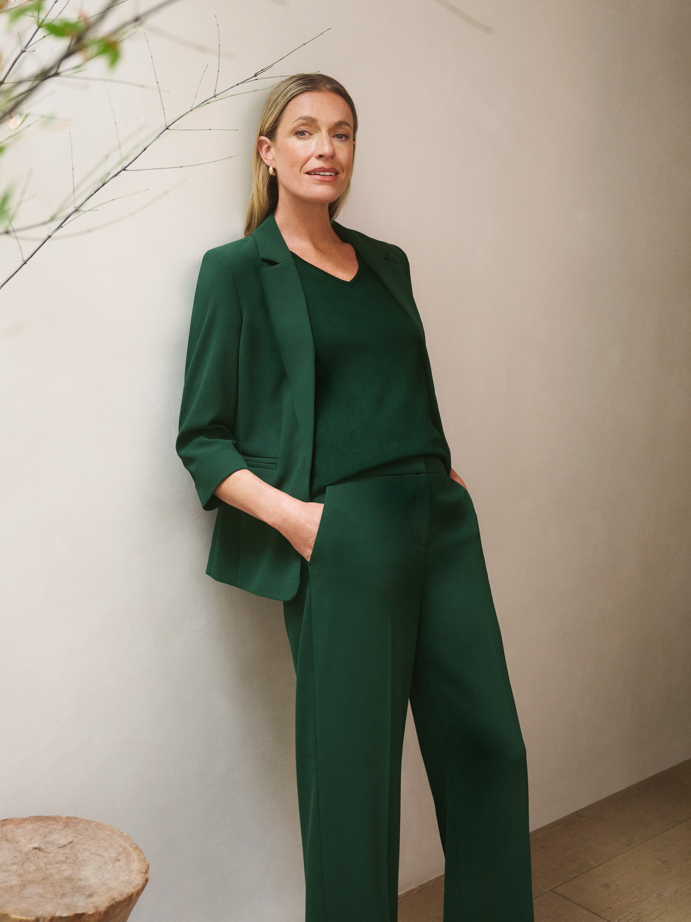 Relaxed Crepe Blazer