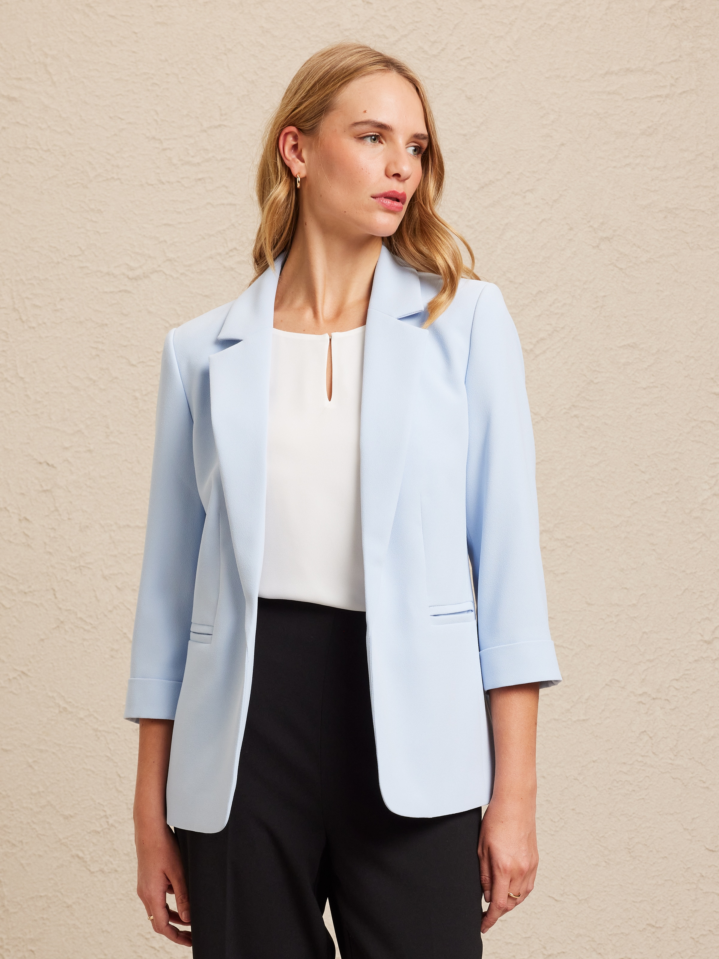 Relaxed Crepe Blazer