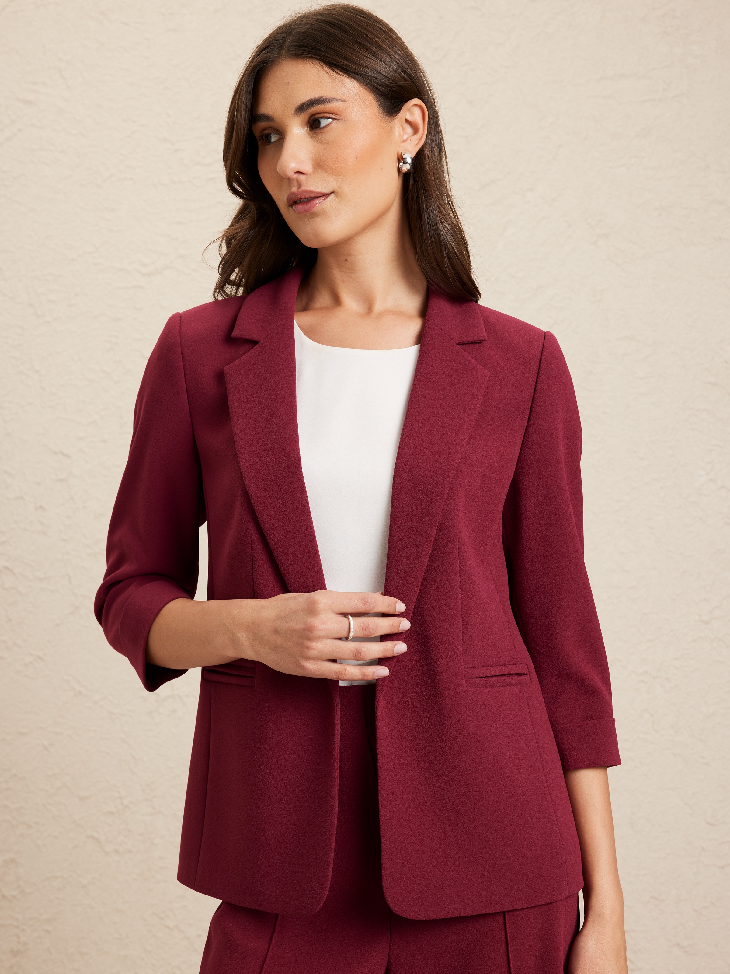 Relaxed Crepe Blazer