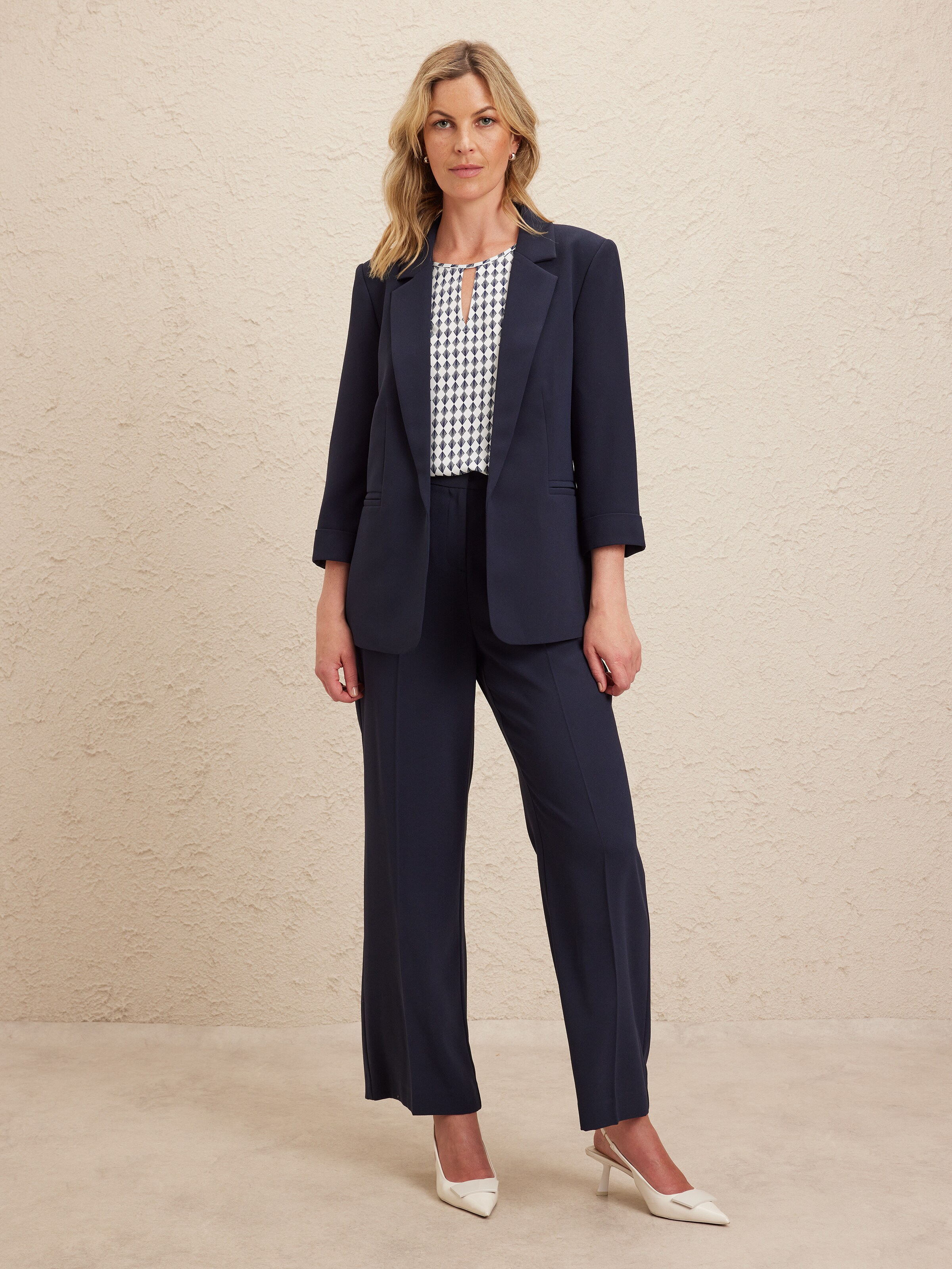 Relaxed Crepe Blazer