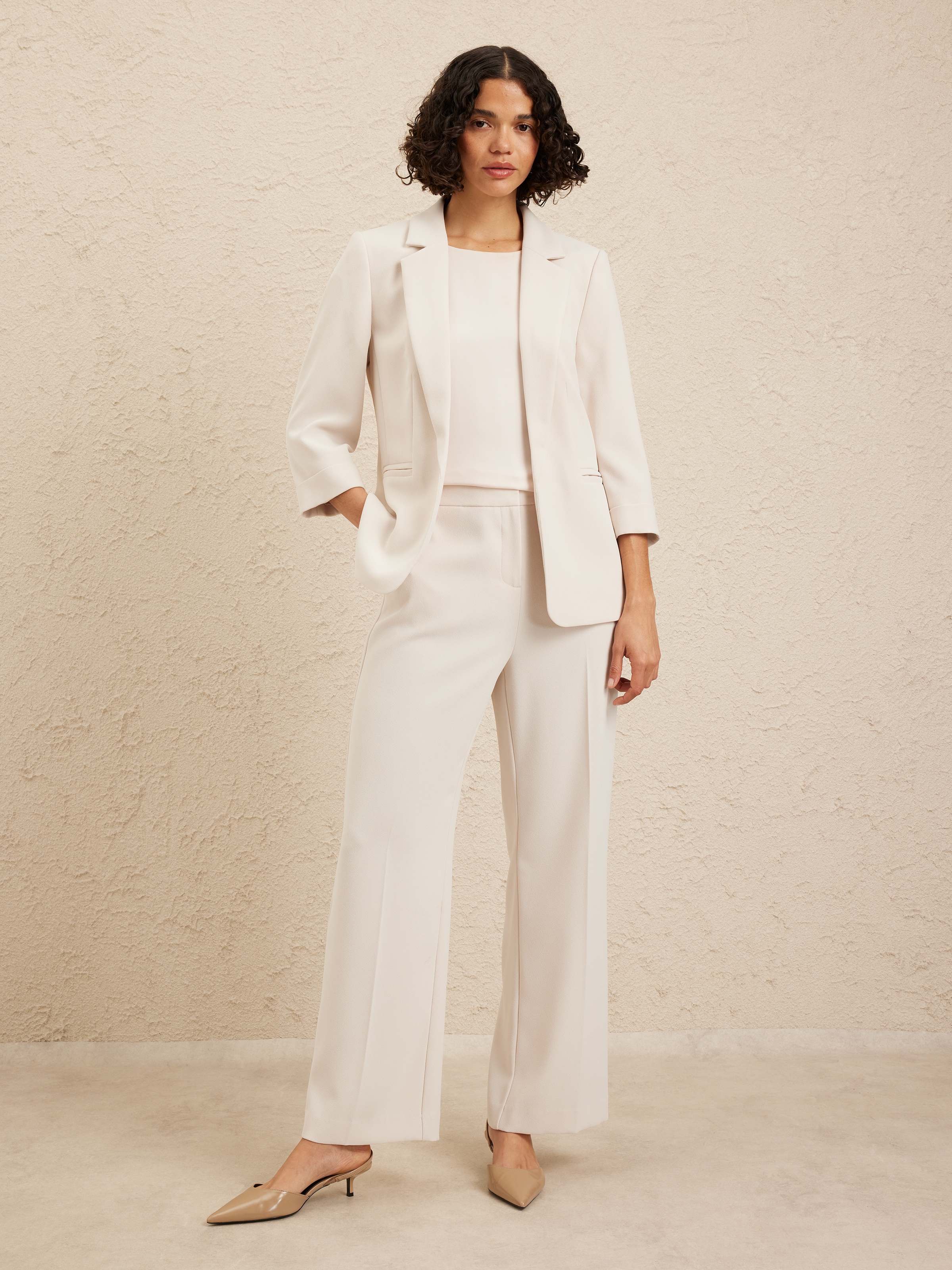 Relaxed Crepe Blazer