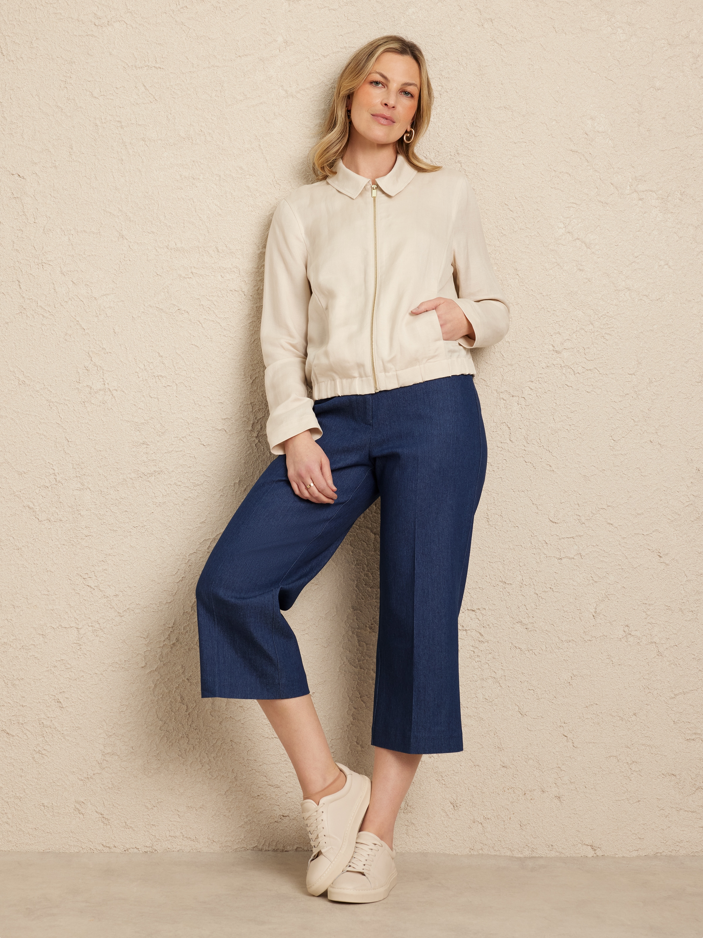 Linen Bomber Jacket