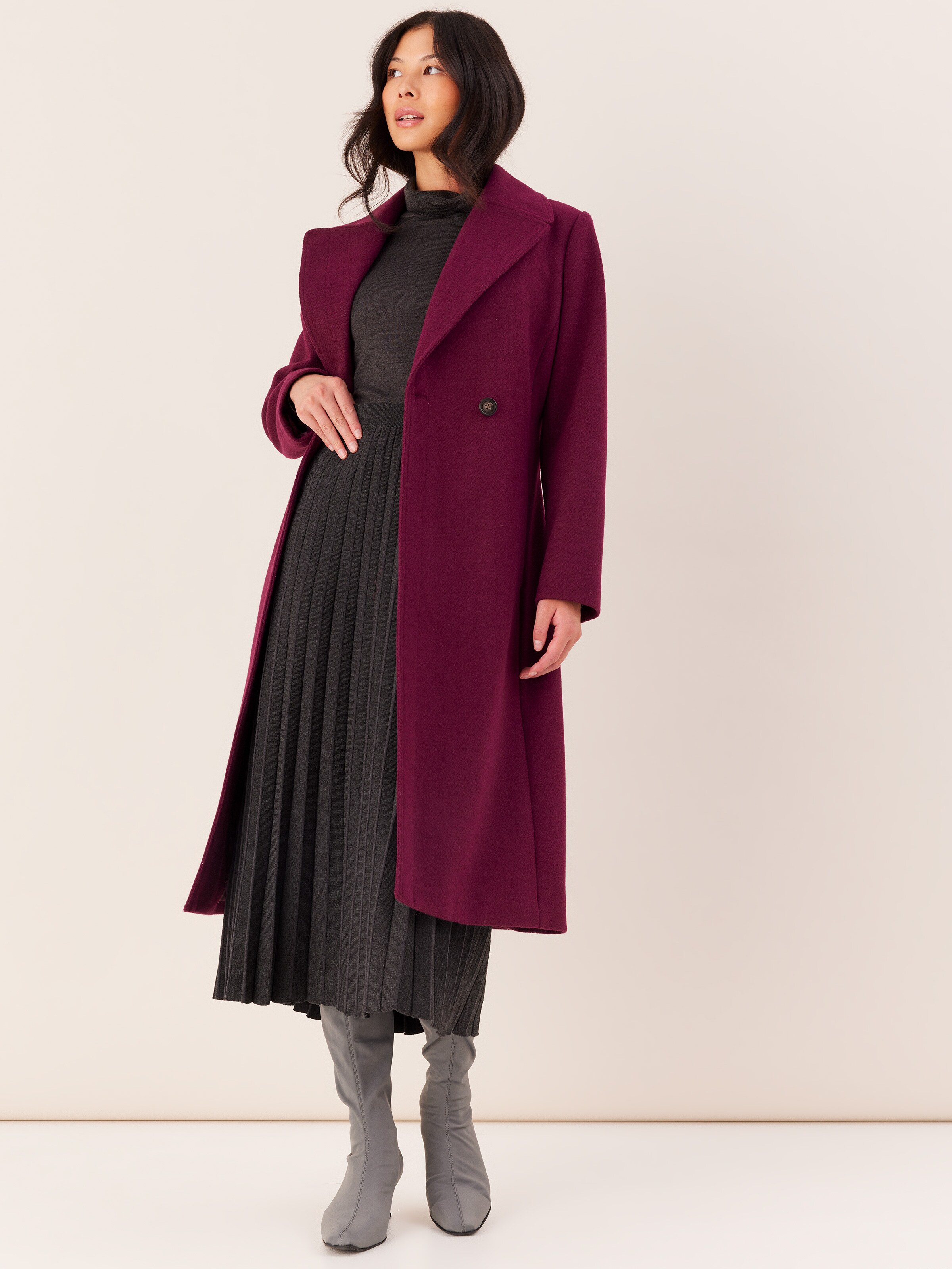 Elegant Wrap Long Coat